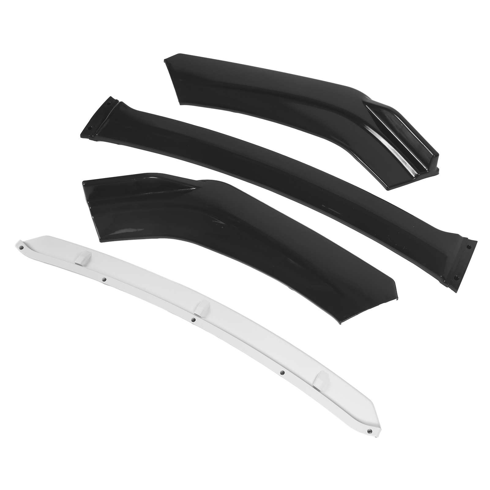 Universeller Frontstoßstangenspoiler-lippensatz, Aerodynamischer Flügel, Tuningteil (glänzend Schwarz Weiß)
