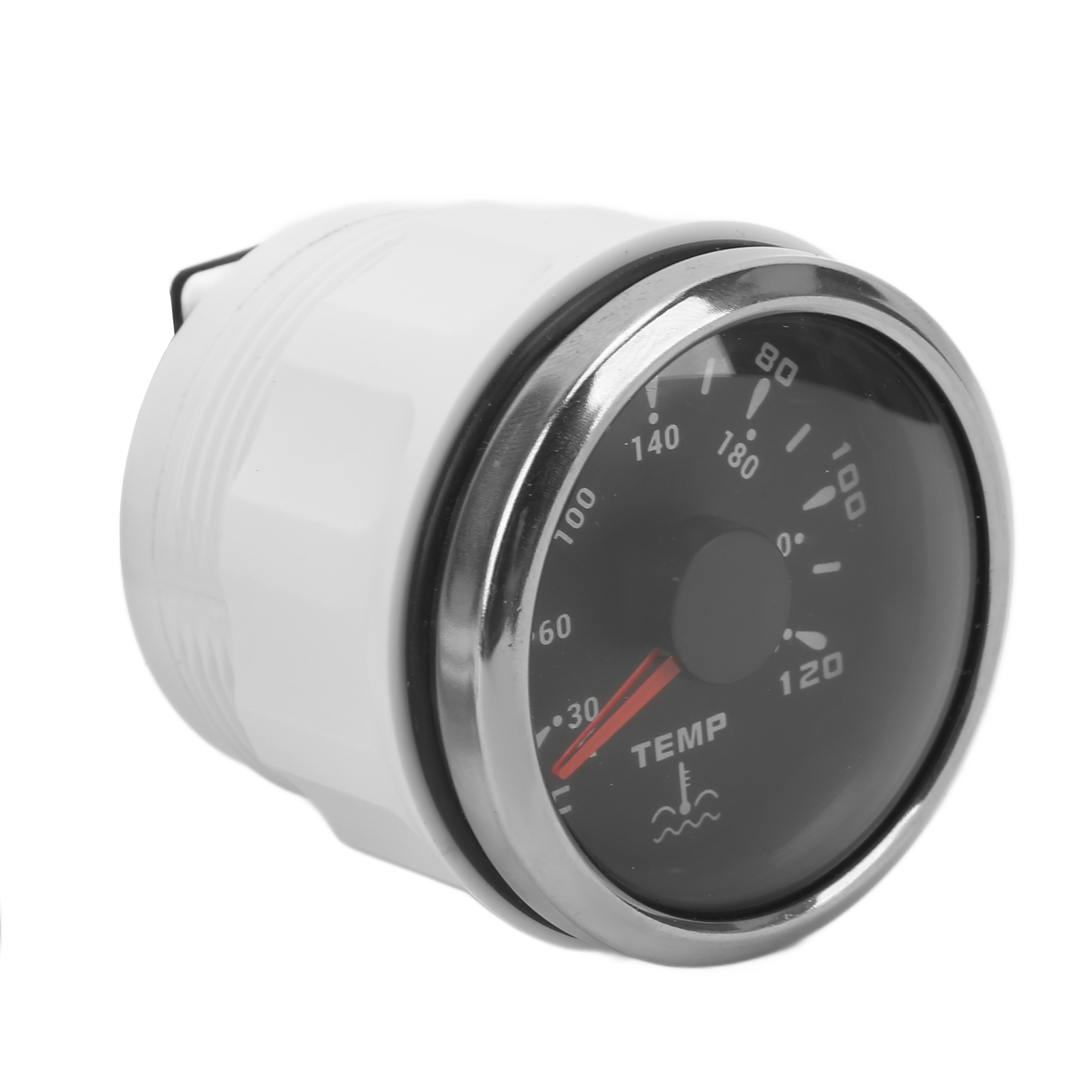 52-mm-wassertemperaturanzeige (ip67 Wasserdicht) Mit 7-farbiger Hintergrundbeleuchtung, 1600–22 Ω, Schwarz, Für Boote Und Wohnmobile