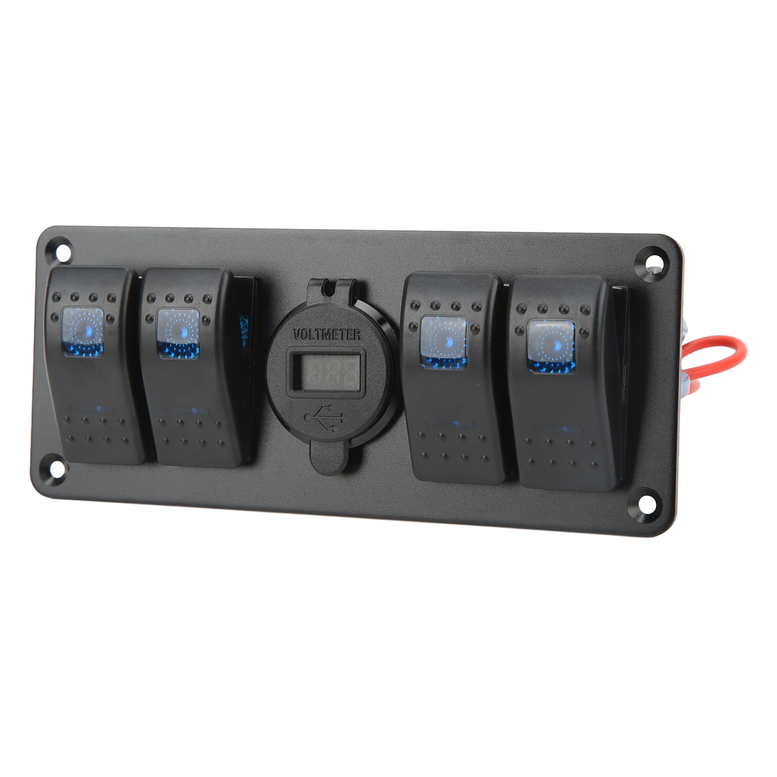 4-in-1-kombinationsschalterfeld Mit Zwei Usb-ladegeräten Und Led-spannungsanzeige Für Utv, Atv, Lkw, Anhänger, Bus, Yacht, Boot