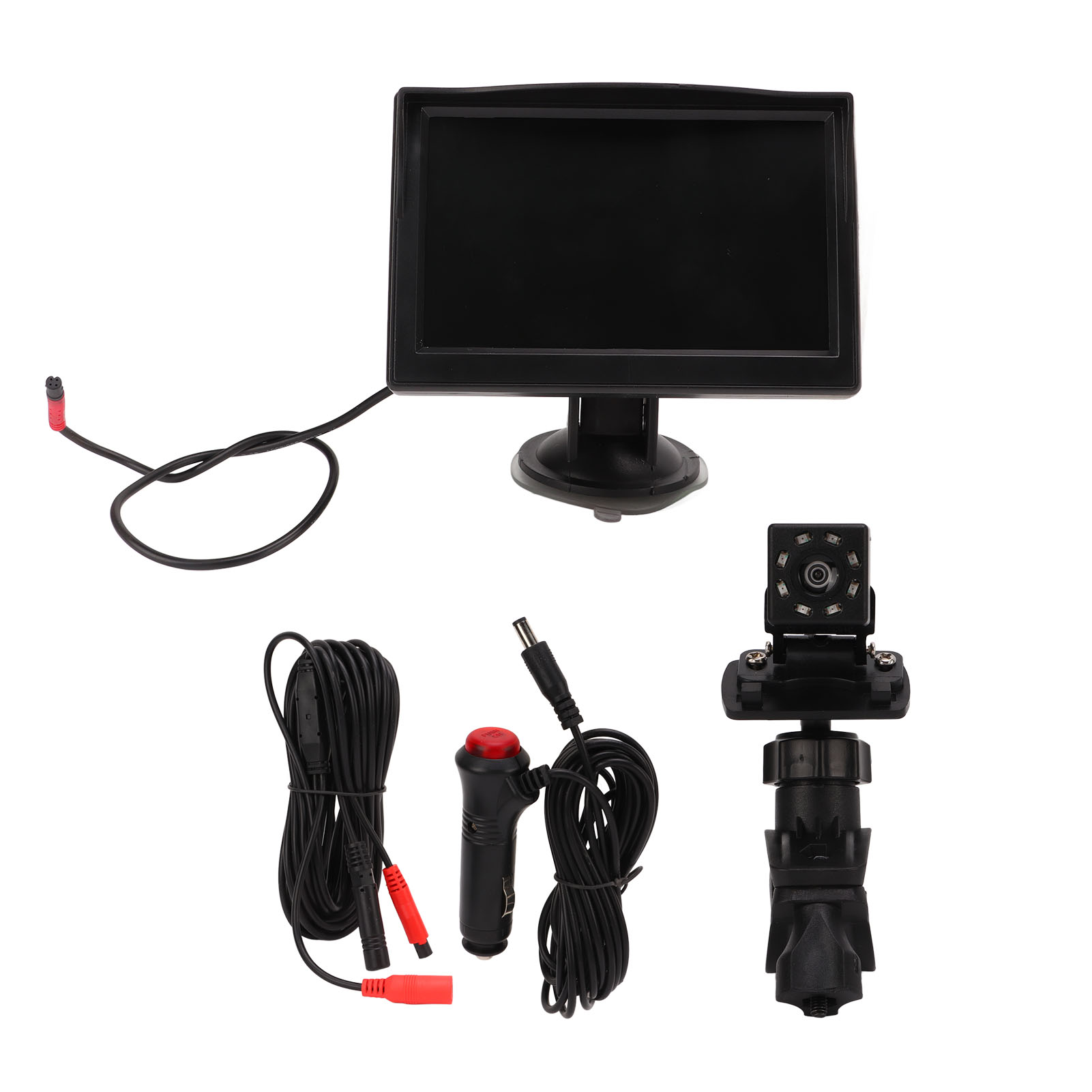 Wasserdichte 12v Hd-rückfahrkamera Für Auto, Lkw, Suv - 5-zoll-babyphone Mit Drehbarem Rückfahrkamerarekorder