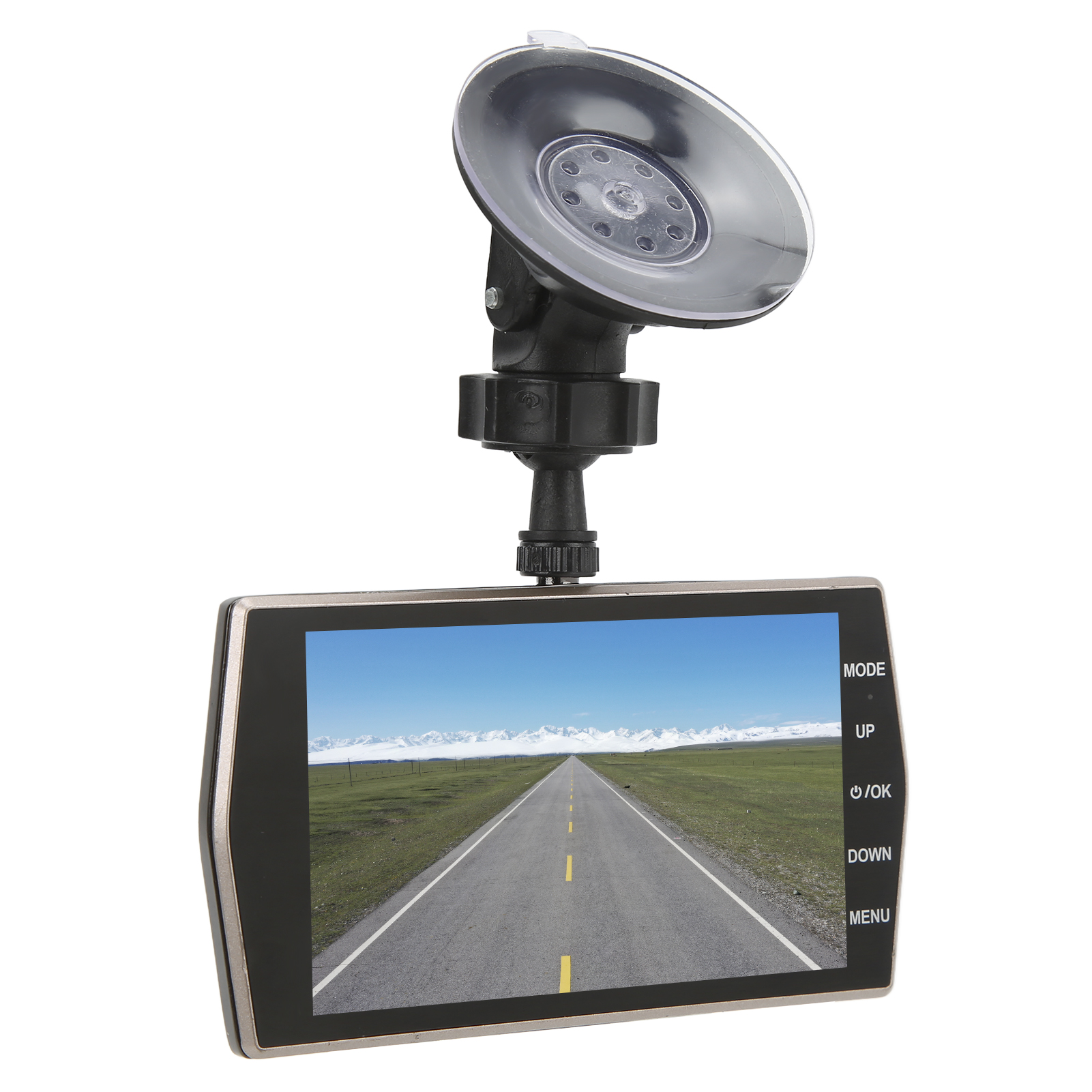 4-zoll-ips-dvr-dashcam, Dual-objektiv, 1080p, 170°-weitwinkel, Universeller Schwarzer Autorekorder