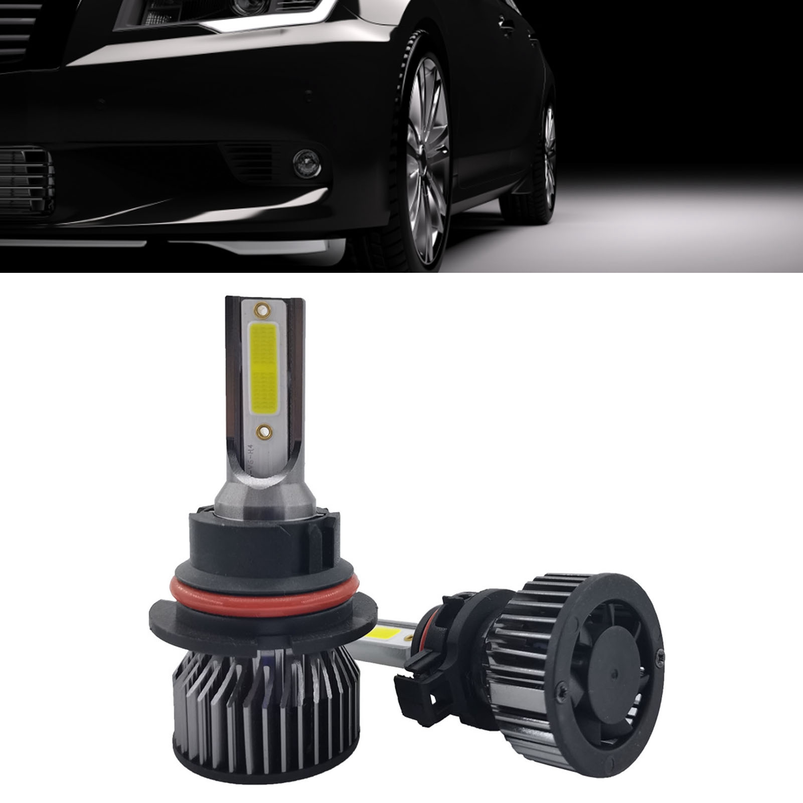9v 48w 6000k 10000lm Cob-led-autoscheinwerferlampe Aus Luftfahrtaluminium Für Fahrzeugreparaturen, Frontlicht 9005