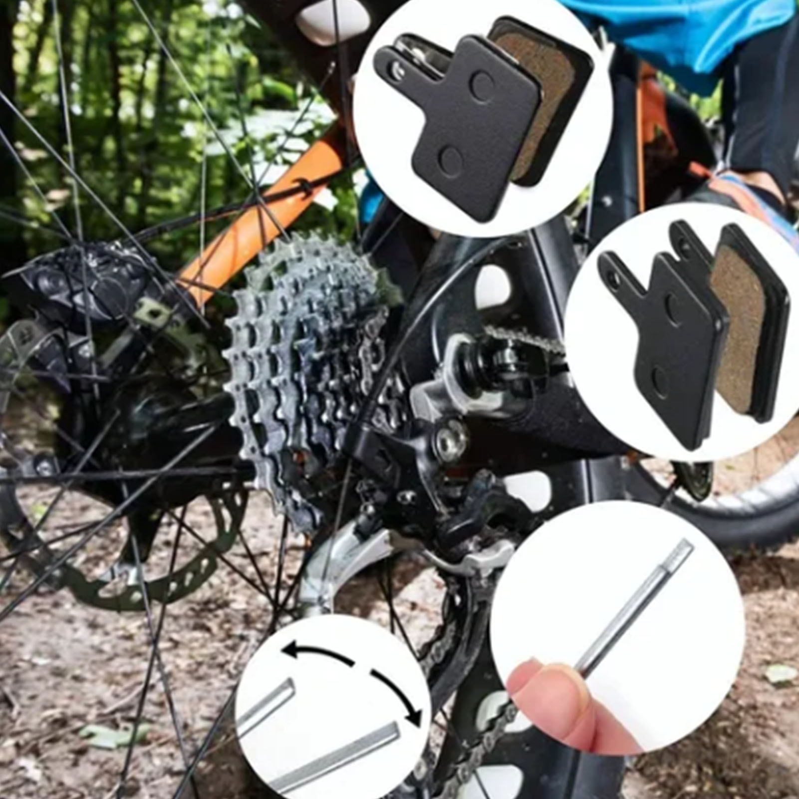 6 Paar Halbmetallische Fahrradscheibenbremsbeläge, Wärmeableitende Eigenschaften, Für Mountainbikes Und Rennräder