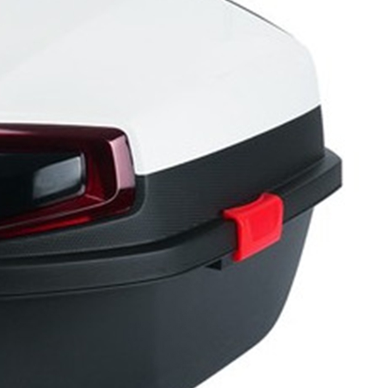 Großvolumiger Gepäckträger Für Motorrad Oder Elektroroller, Glatte Oberfläche, Zweifarbiges Design, Weiß, Universell