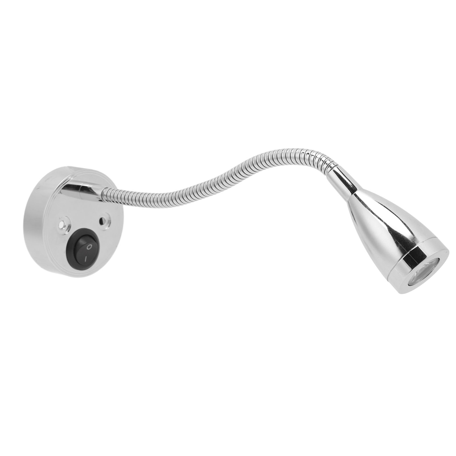 360° Verstellbare, Flexible Led-nachttischlampe Mit Schwanenhals Für Wohnmobile, 12–24 V Gleichstrom, Für Campervans, Boote, Lkws Und Pkws, Chrom-finish