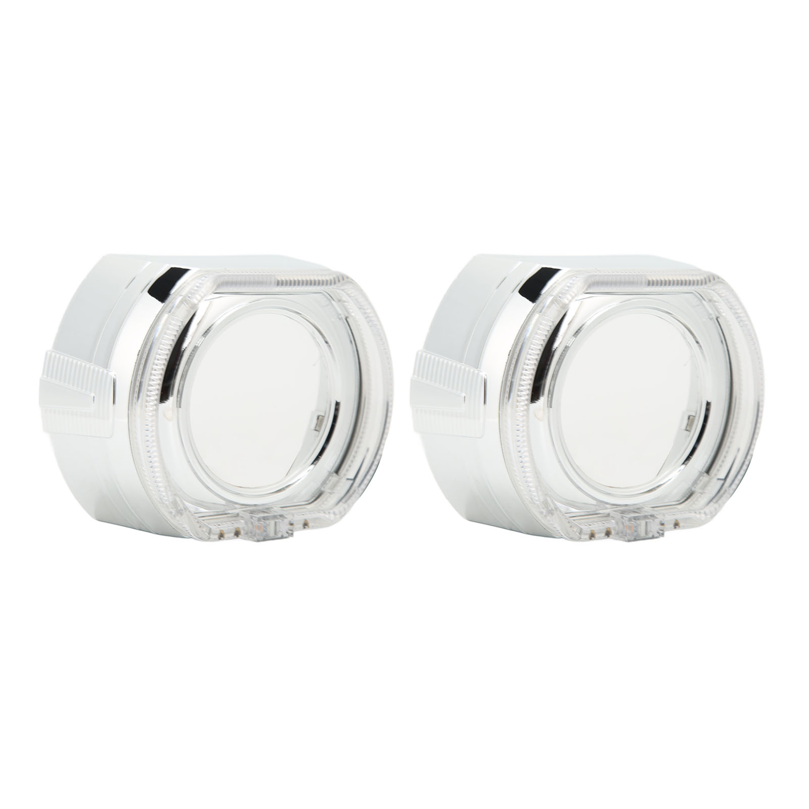 Paar 12v 5w Led-scheinwerferblenden, Hellweiß, Hitzebeständig, Kompatibel Mit 3-zoll-bi-xenon-projektoren, Glänzende Dekorabdeckung