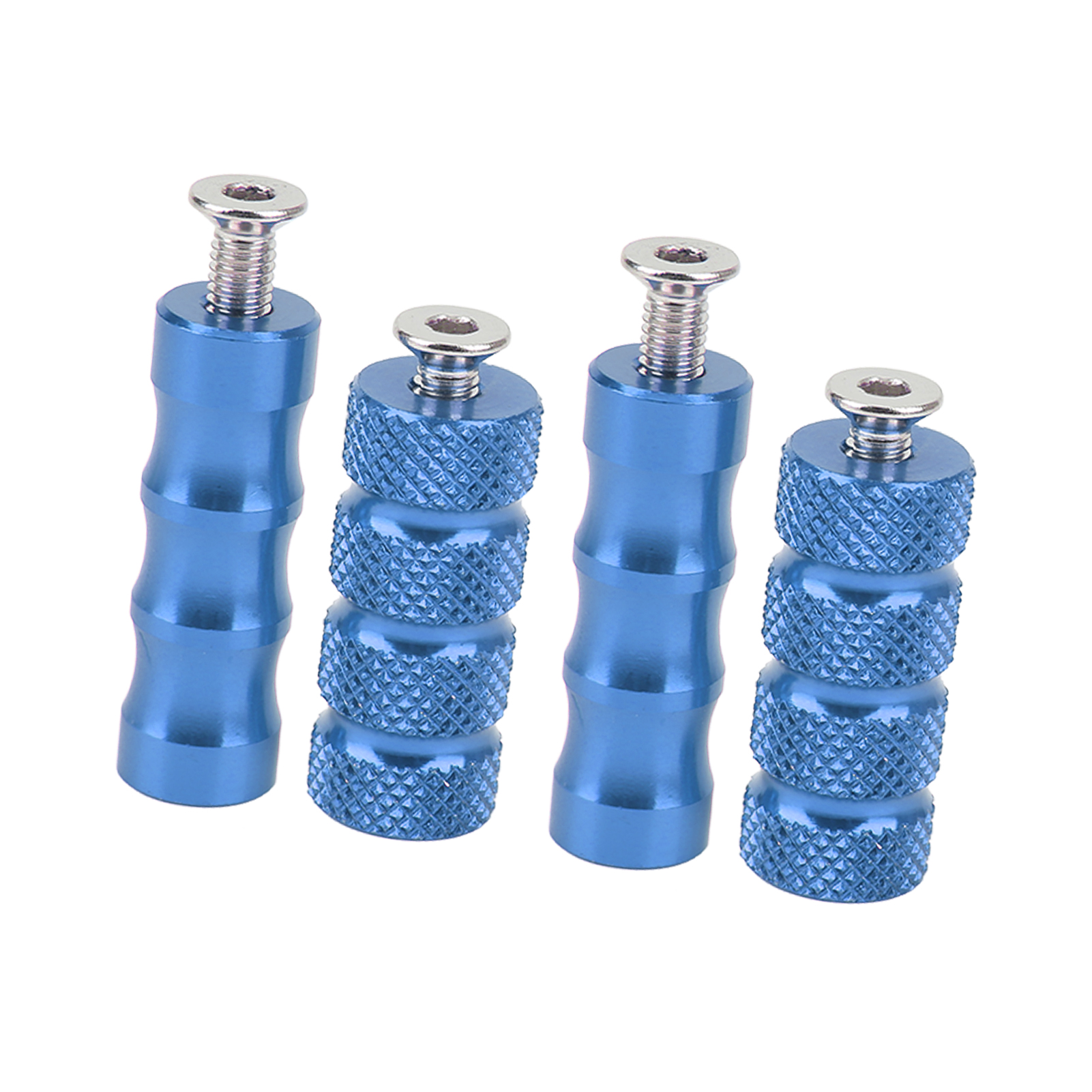 Paar Blaue, Cnc-gefräste Motorradfußrasten, Präzisionsbefestigung Für M6-6-mm-schrauben, Verchromte Bremspedale Aus Aluminium, Motorradzubehör, 2 Stück