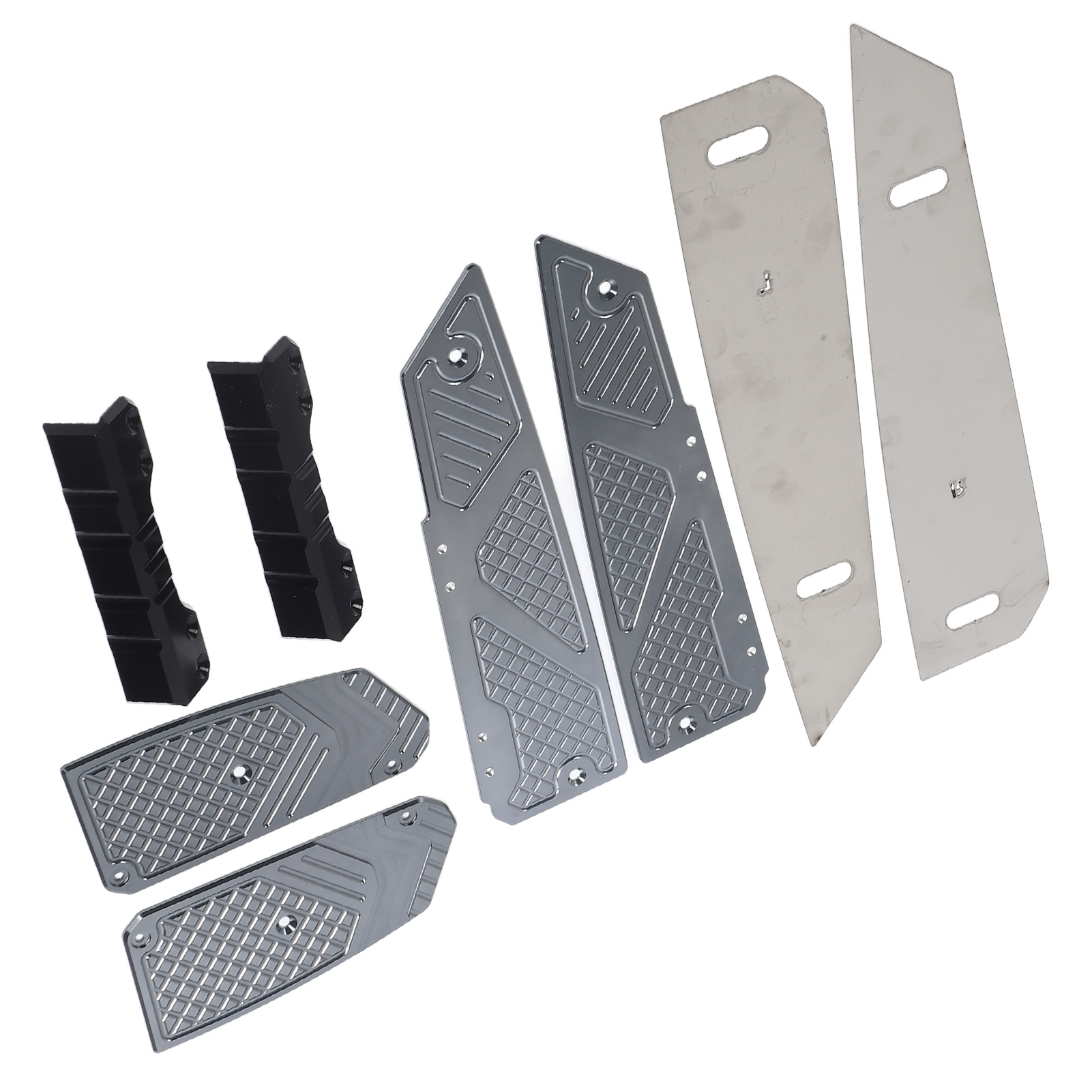 Hochfeste Cnc-gefräste Aluminium-motorradfußrasten, Ersatzfußrastenpedale Für Forza 300 350 Nss 350, Titanfarbe, Robust Und Langlebig.