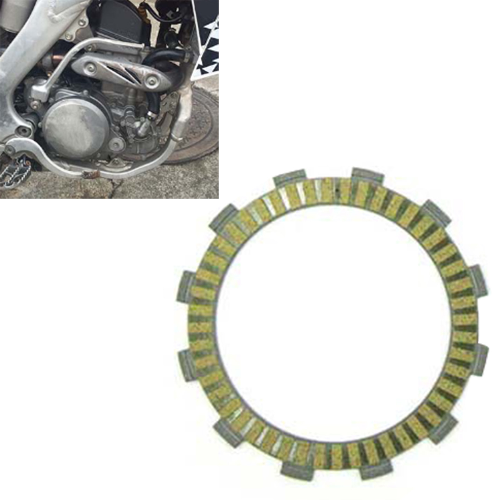 Hochfestes Metall-kupplungsbelag Für Motorräder, Kompakte Bauweise, Kompatibel Mit Crf250r, Crf250x Und Crf250rx, Robuste Reibscheibe