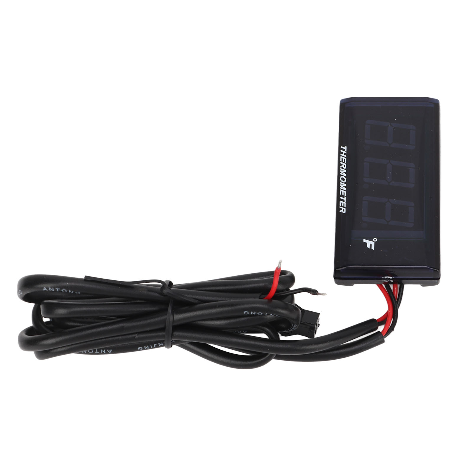Fahrenheit-wassertemperaturanzeige Mit Hintergrundbeleuchtetem Lcd-display, Wasserdichtes Motorradthermometer, Sensor Mit 16-mm-t-anschluss, Rote Farbe