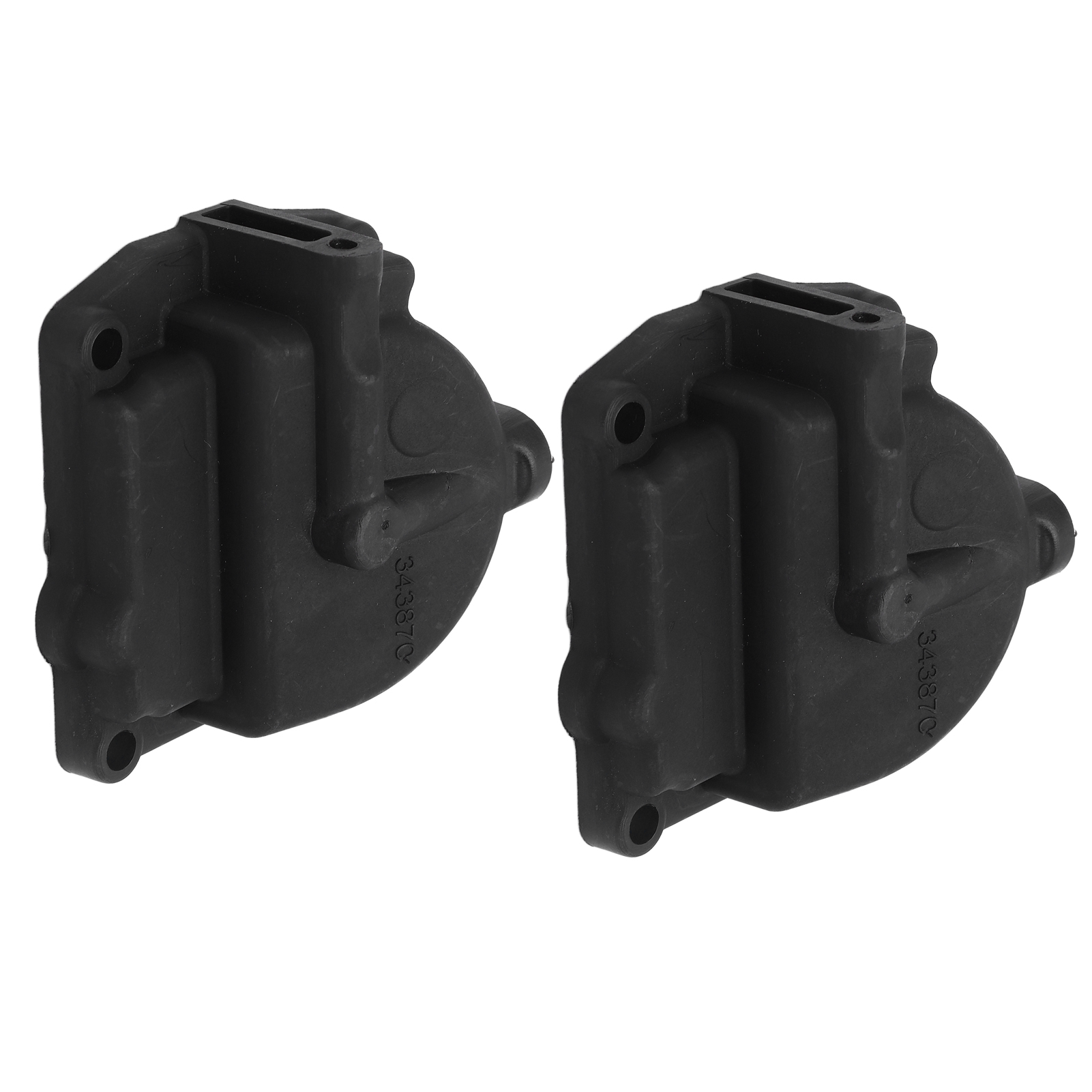 2 Vergaser-schwimmerdeckel, Carbon-schwimmkammern 343870, Ersatz Für Johnson Evinrude 90–175 Ps, 2-teiliges Set