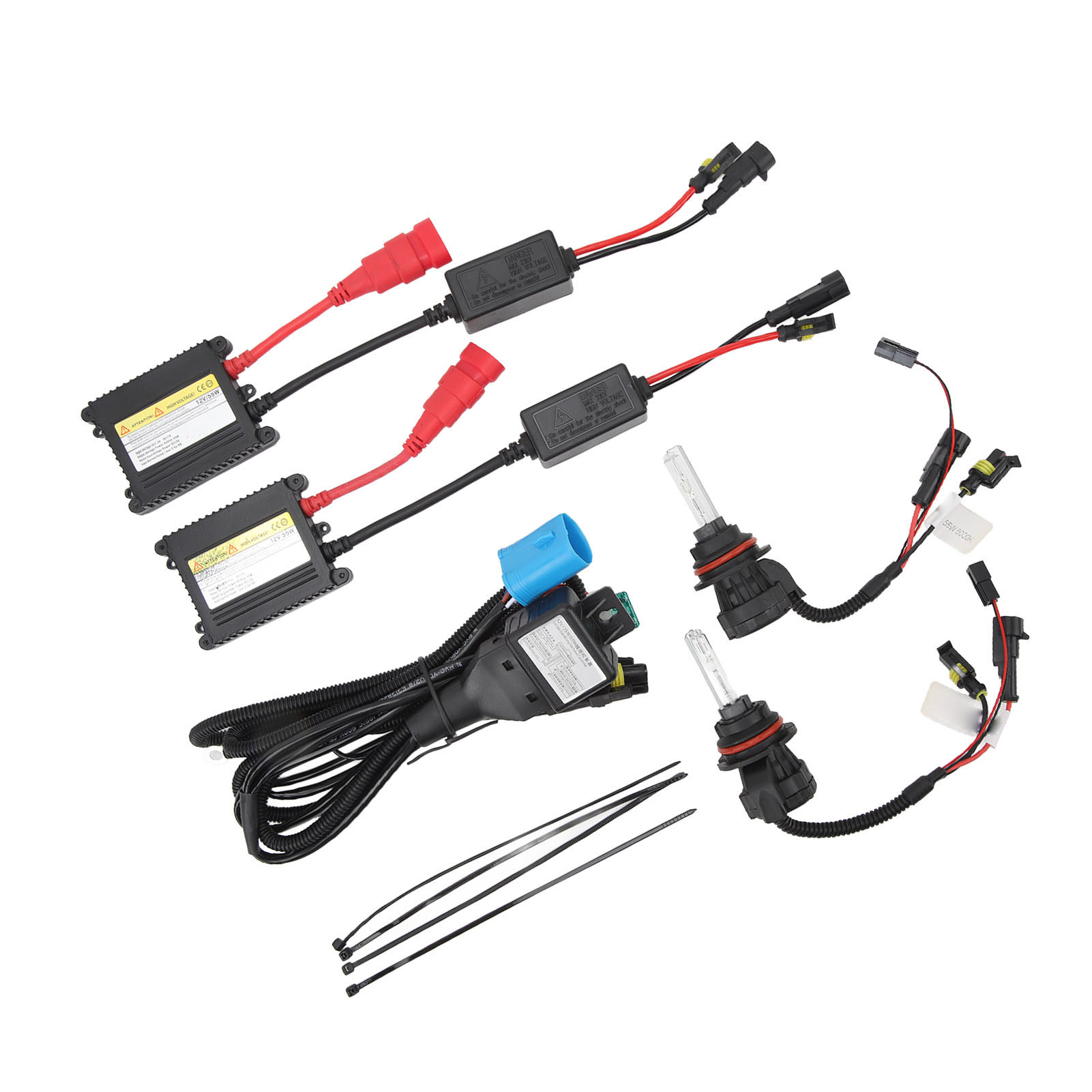 9004 55w 5500lm Hid 6000k Xenonlampe, Abblend- Und Fernlicht, 12v Dc Autolampe, Fern- Und Abblendlicht-lampenset, Leistungsstarke Beleuchtung