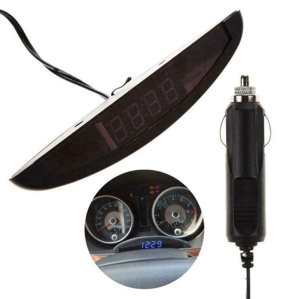 12v Led-digitaluhr Fürs Auto Mit Voltmeter Und Thermometer, Automatischer Elektronischer Anzeige, Digitalbildschirm.