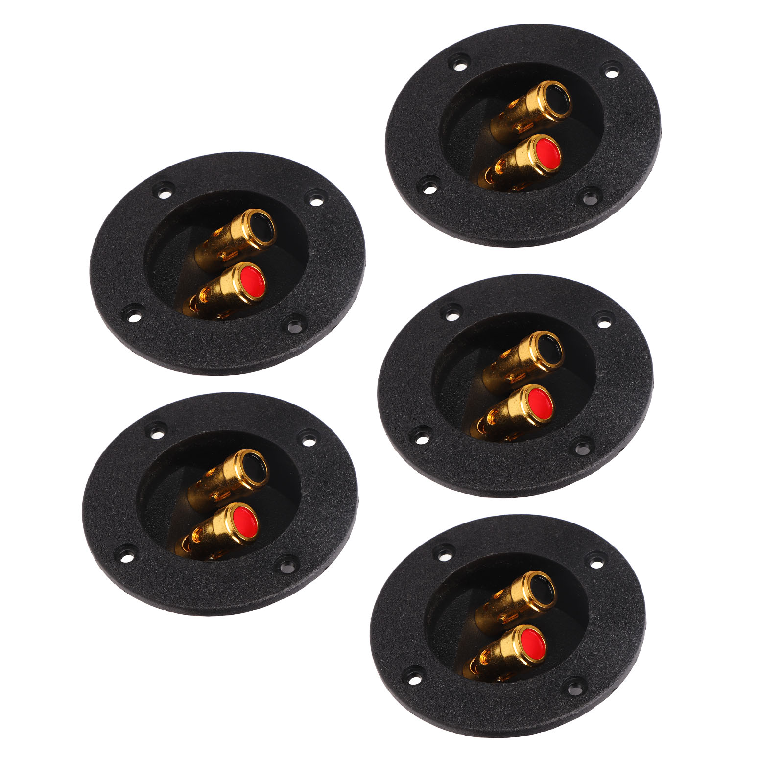 5-teiliges Stereo-lautsprecheranschluss-set, 2-wege-doppelanschlüsse Für Auto, Wohnmobil, Boot-audio