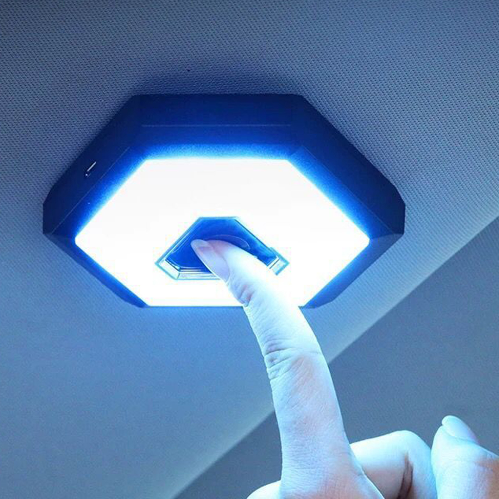 Wiederaufladbare Led-auto-deckenleuchte, Magnetische Innenbeleuchtung 10,5 X 9,2 X 1,2 Cm, Tragbare Lampe Für Dach Und Kofferraum