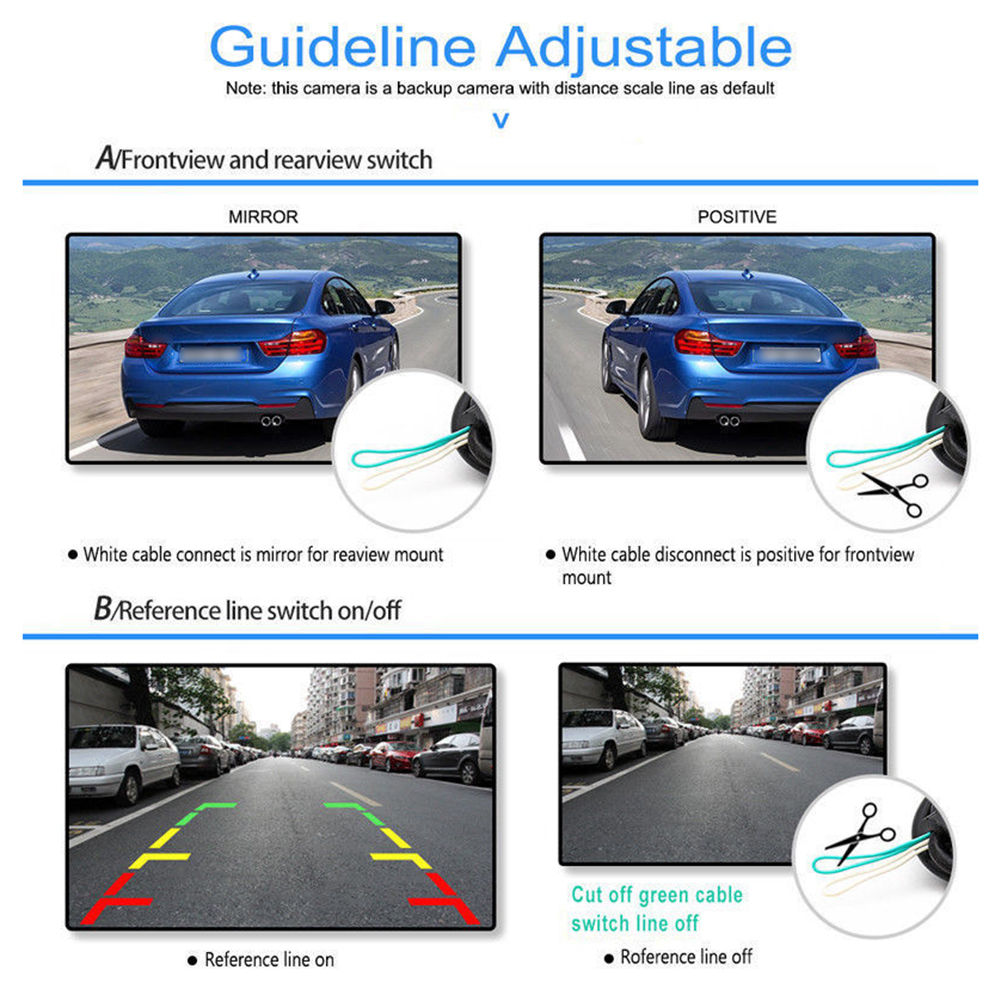 12v Hd Rückfahrkamera Mit 360°-nachtsicht, Front-, Heck- Und Seitenansicht Für Autos, Mini-ccd-sensor