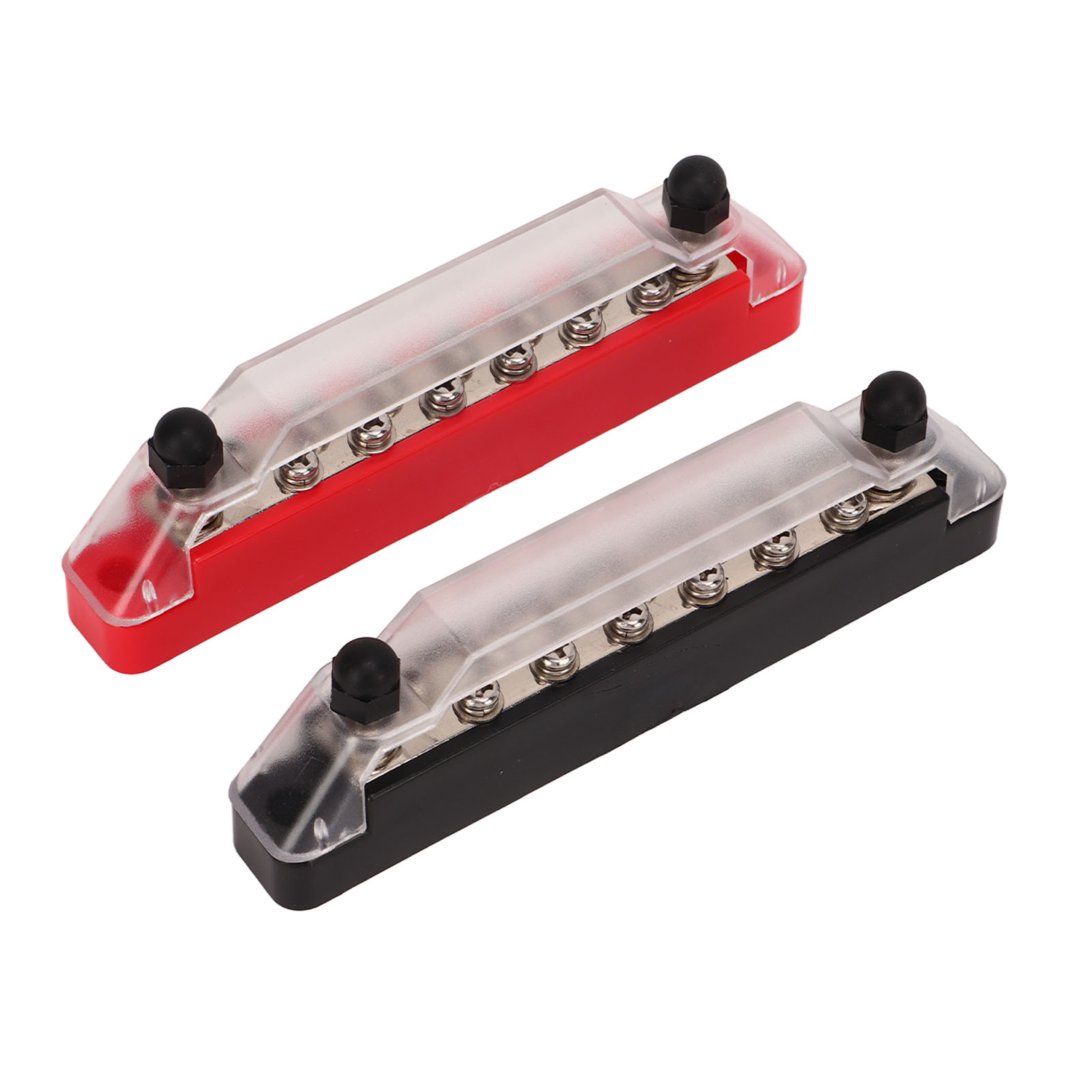 Elektrischer Verteilerblock Mit 14 Pins, Satz Mit 2 Sammelschienen (2xm6 Und 12xm4), Batterieanschlusskasten Mit Deckel, Ohne Kabelschuhe