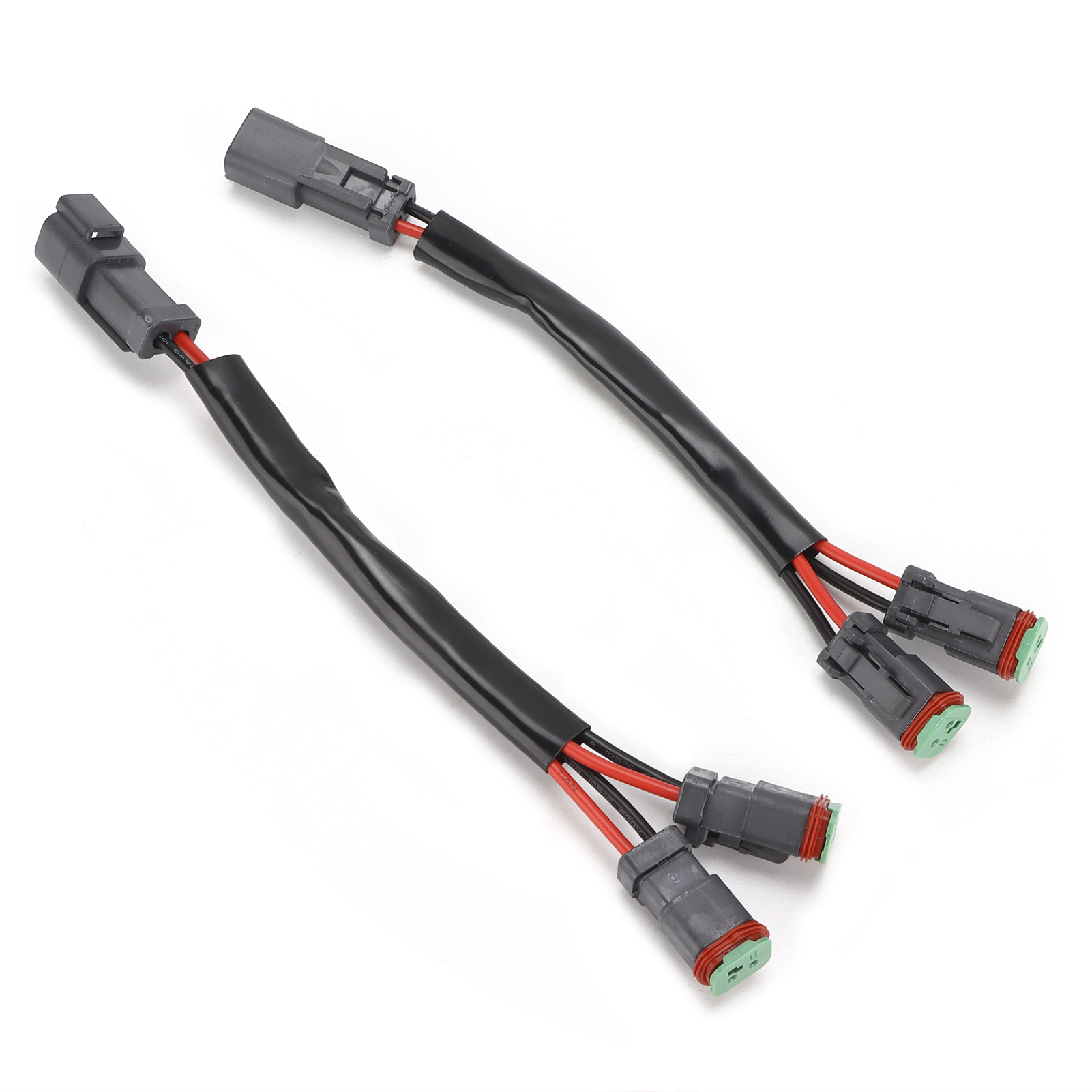 2-teiliges Led-scheinwerfer-projektor-anschlussset Mit 2-adrigem Kabelbaum, Universellem 2-poligen Stecker/buchse Für Autos