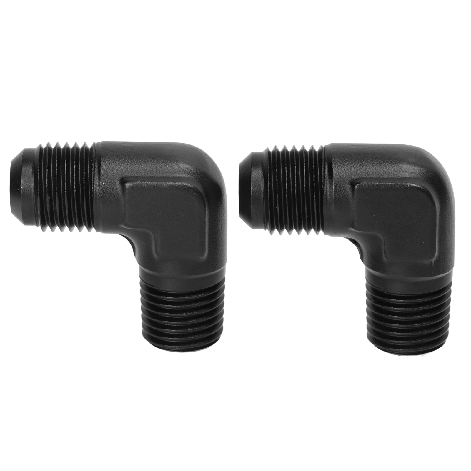 2 Adapter 6an Auf 1/4 Npt, 90°-drehgelenk-außengewindeanschluss Für Gasleitung, Pumpe Und Injektor