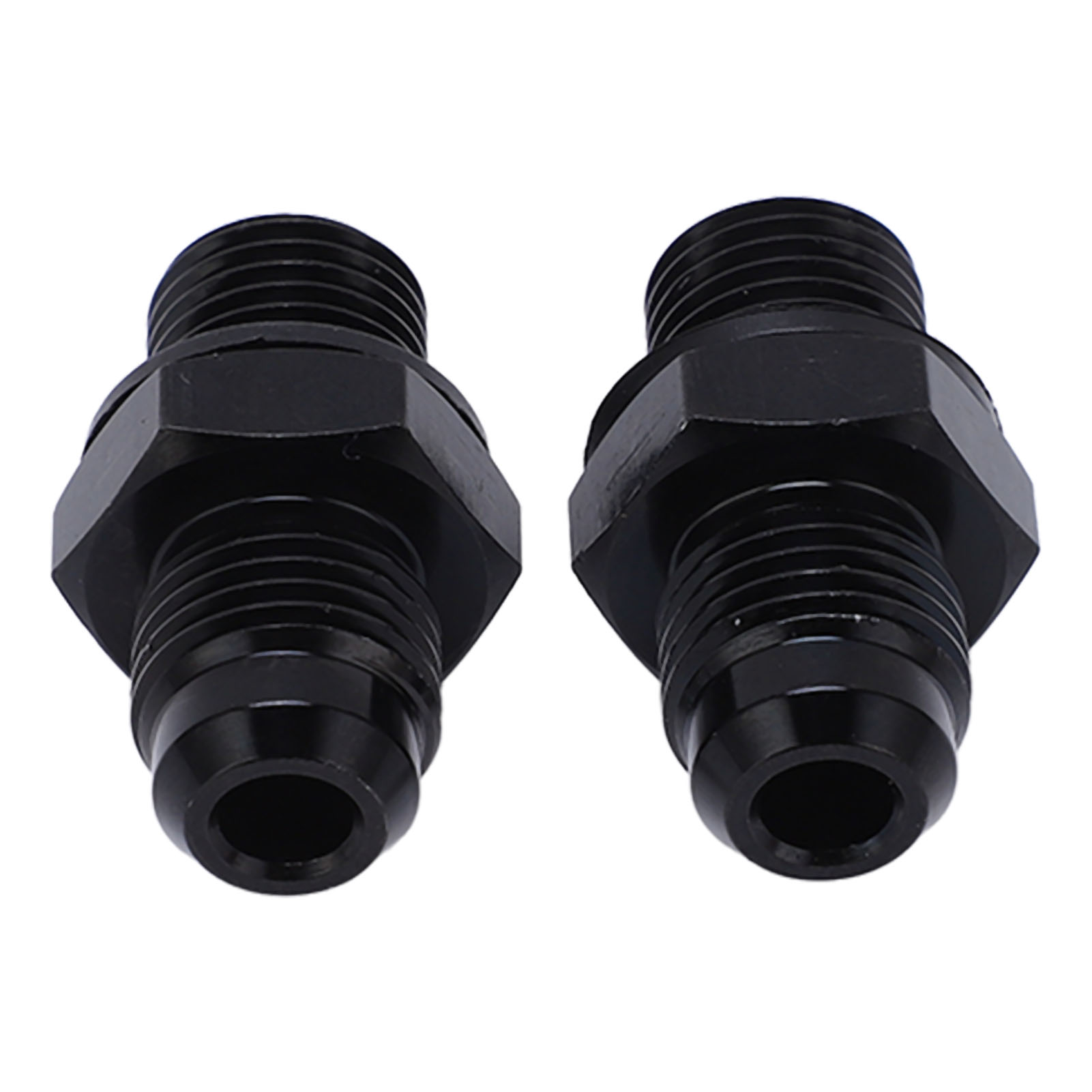 6an-1/4nps Getriebeölkühler-anschlussadapter, Paar, Schwarzes, Korrosionsbeständiges Aluminium, Kurze Ausführung
