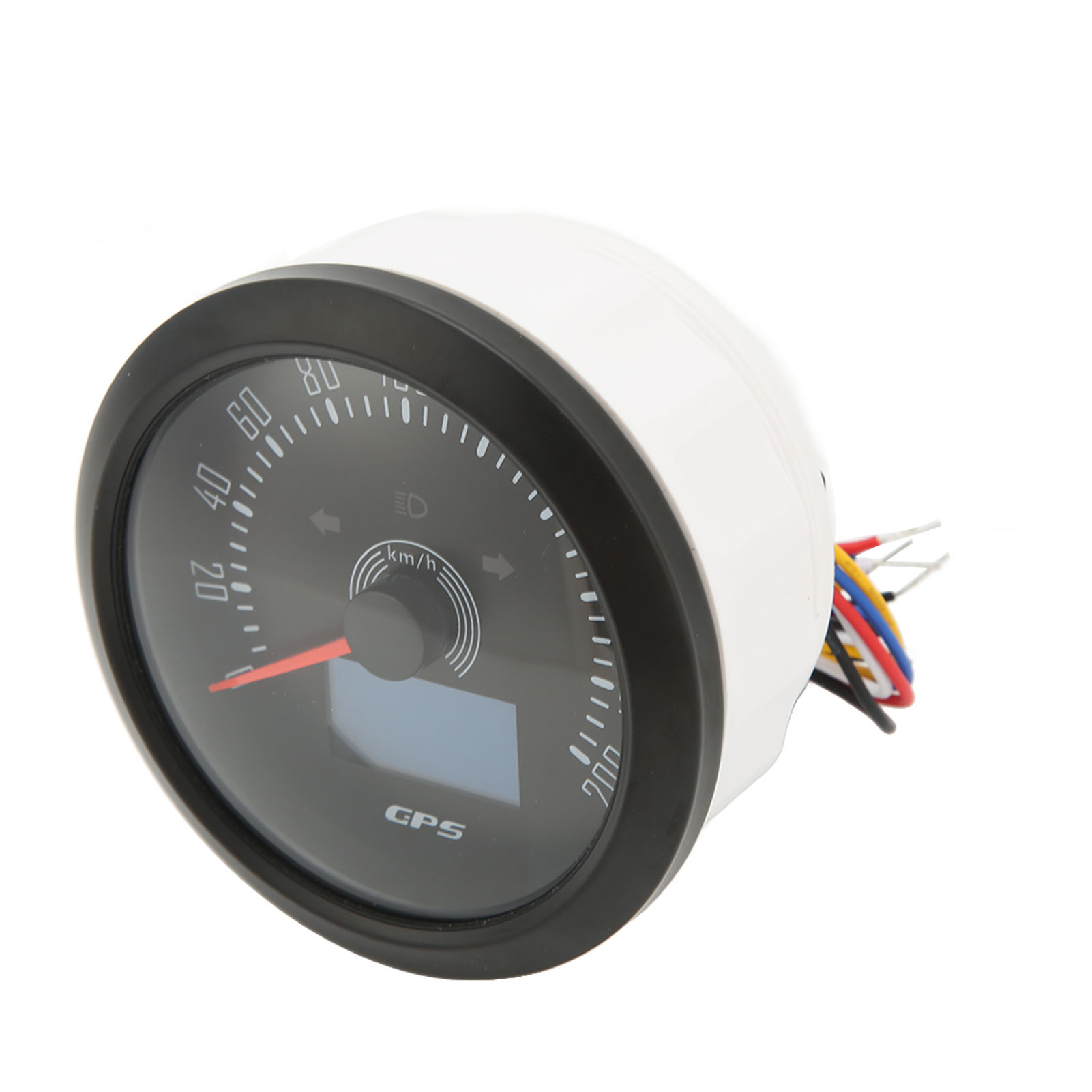 3-in-1 Gps-tachometer Bis 200 Mph (ca. 320 Km/h), 85 Mm, 9–32 V, 7-farbige Hintergrundbeleuchtung, Antibeschlag, Universell Einsetzbar Für Boot, Auto, Wohnmobil, Motorrad, Schwarzes Zifferblatt, Schwa