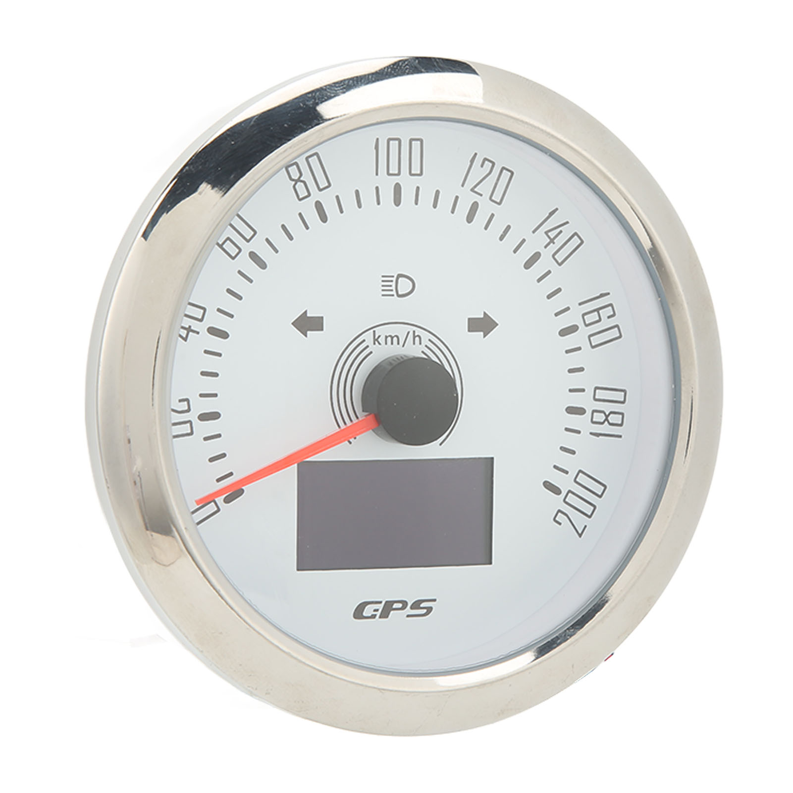 3-in-1 Gps-drehzahlmesser, 200 Mph (ca. 320 Km/h), 85 Mm, 9–32 V, 7-farbige Hintergrundbeleuchtung, Antibeschlag, Universell Einsetzbar Für Boot, Auto, Wohnmobil, Motorrad, Weißes Zifferblatt