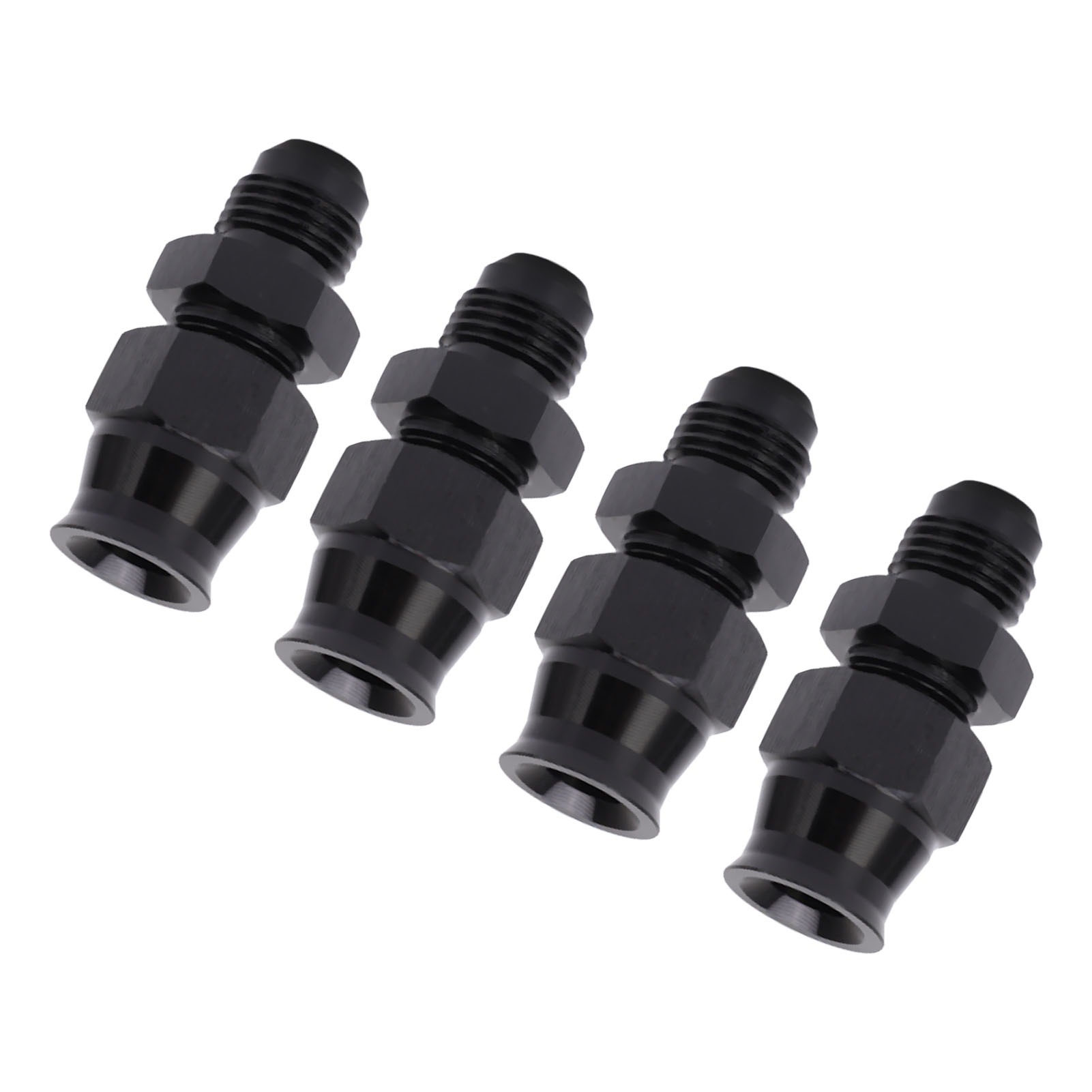 An6 3/8 Zoll Aluminium-adapter, 4-teiliges Außengewinde-fitting, Auslaufsicher Mit Messing-olive, Für Flüssiggas, Dieselöl.
