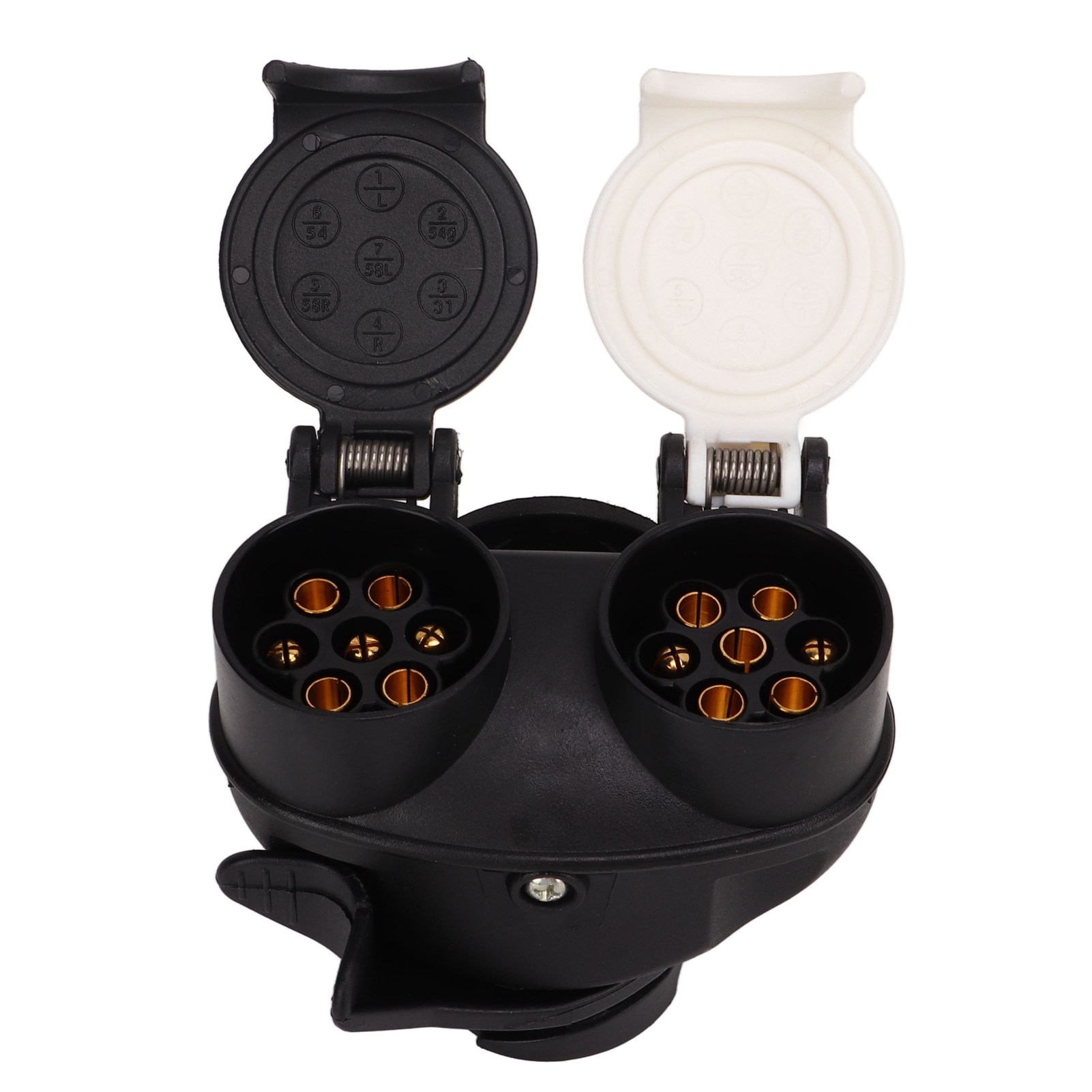 13-poliger Auf 7-poliger Doppelanhängerstecker-adapter, Universalkonverter Für Alle Wohnwagenstecker, Stecker-buchse, Robust Und Wasserdicht.