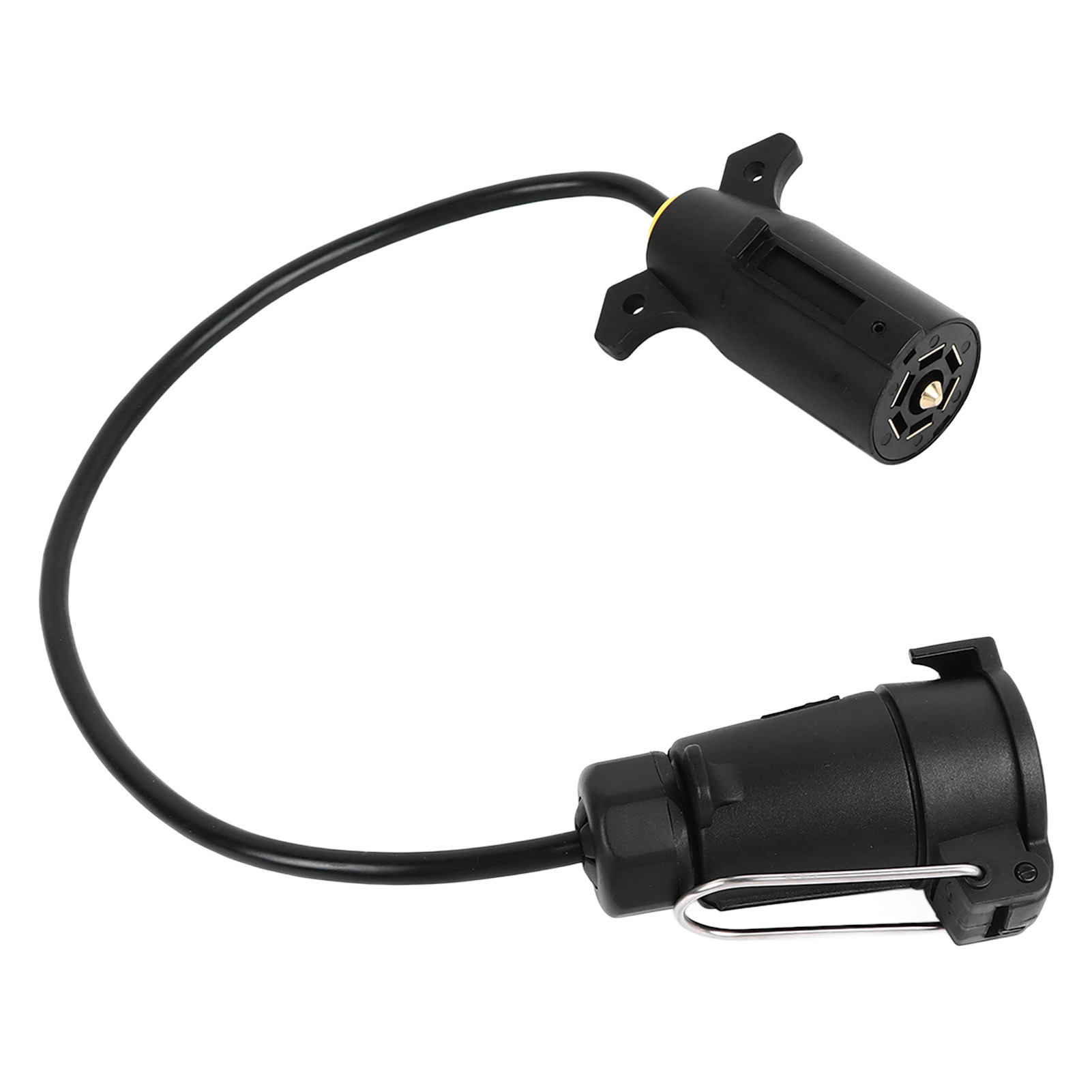 Zuverlässiger Und Langlebiger 7-poliger Anhängerstecker-adapter, Doppelkopf, Us Auf Eu, Universeller Kfz-anschluss