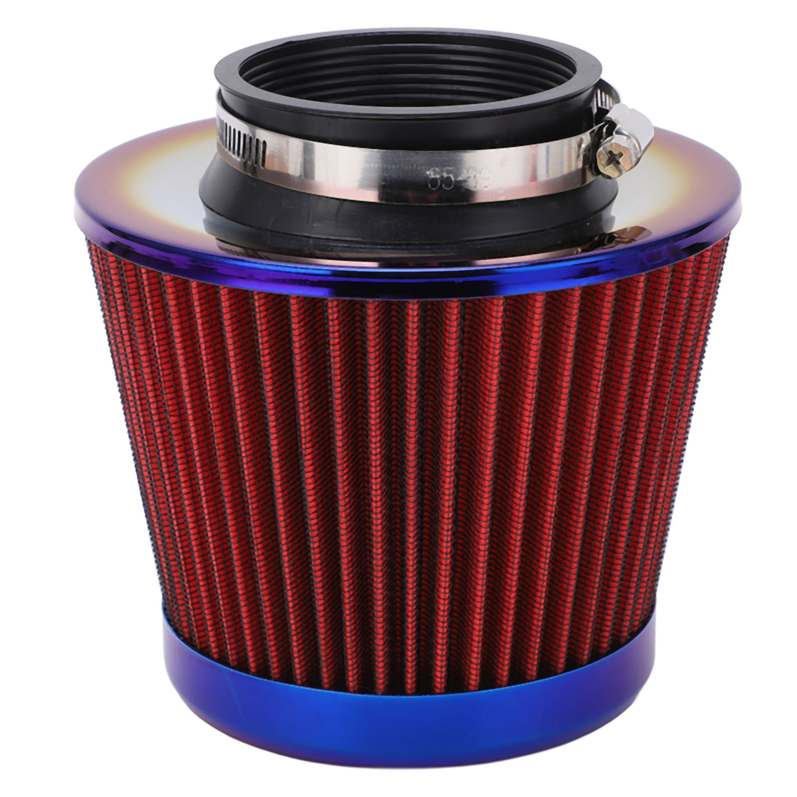 Hochleistungsfähiger 76 Mm / 3 Zoll Universal-kegelluftfilter, Waschbar Und Wiederverwendbar, Rot, Zubehör Für Die Auto-luftansaugung.