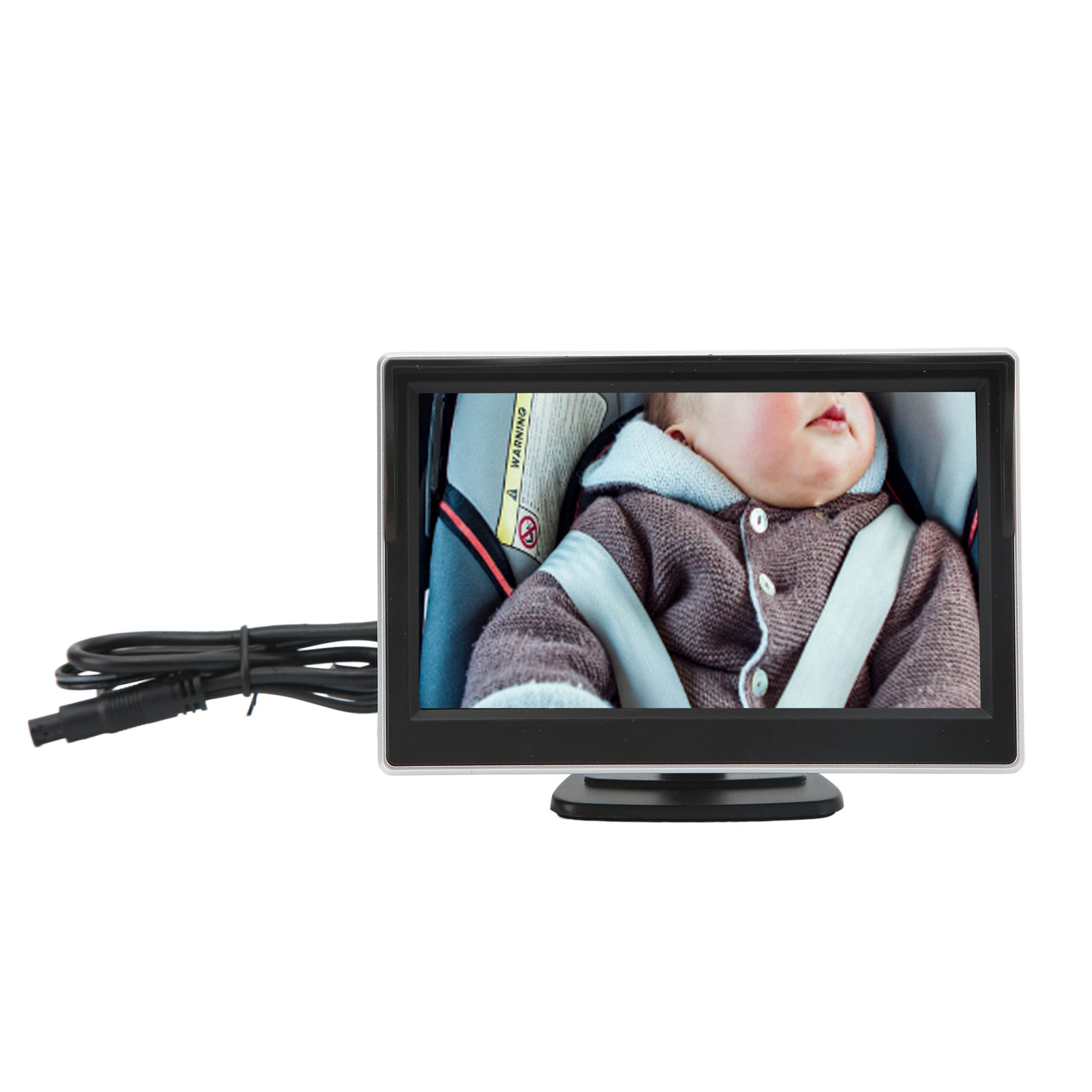 Baby-auto-rückspiegel Mit Hd 800rgb-nachtsicht, 120°-drehung, 12v-24v Dc-rücksitzkamera, 5-zoll-autospiegel
