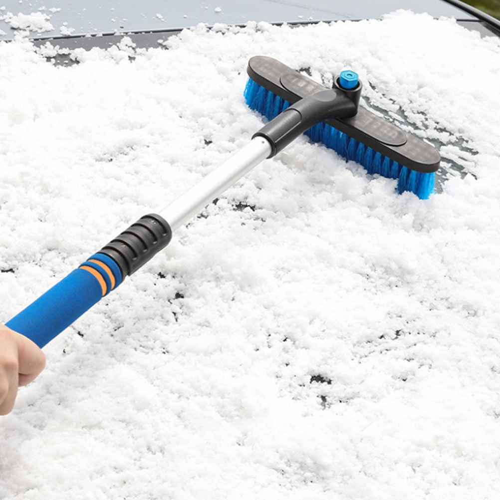 Teleskop-eiskratzer Für Autos, Schneeschaufel Und Scheibenbürste, Tragbares Schneeräumwerkzeug
