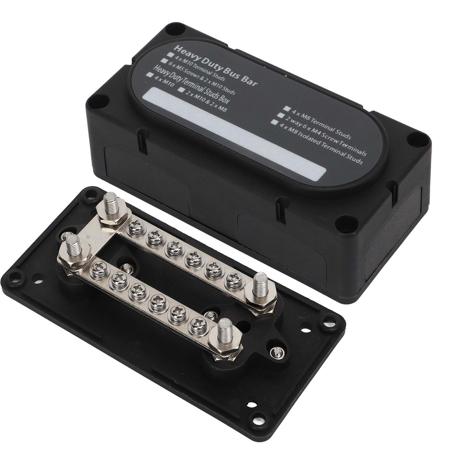 4-poliger 100-a-doppelsammelschienen-stromverteilerblock, Robust, Universell, Für Pkw, Lkw, Wohnmobil, Boot, 12–48 V