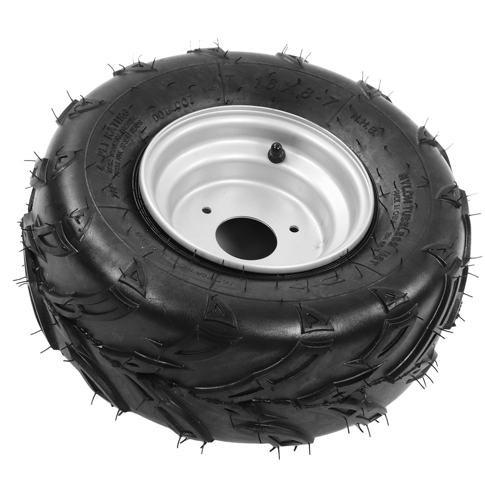 16x8-7 Reifen Mit Integrierter Nabe, Einfache Montage, Vibrationsfest, Quad-utv-kart, Verstärkter Geländereifen, Robust Und Langlebig.