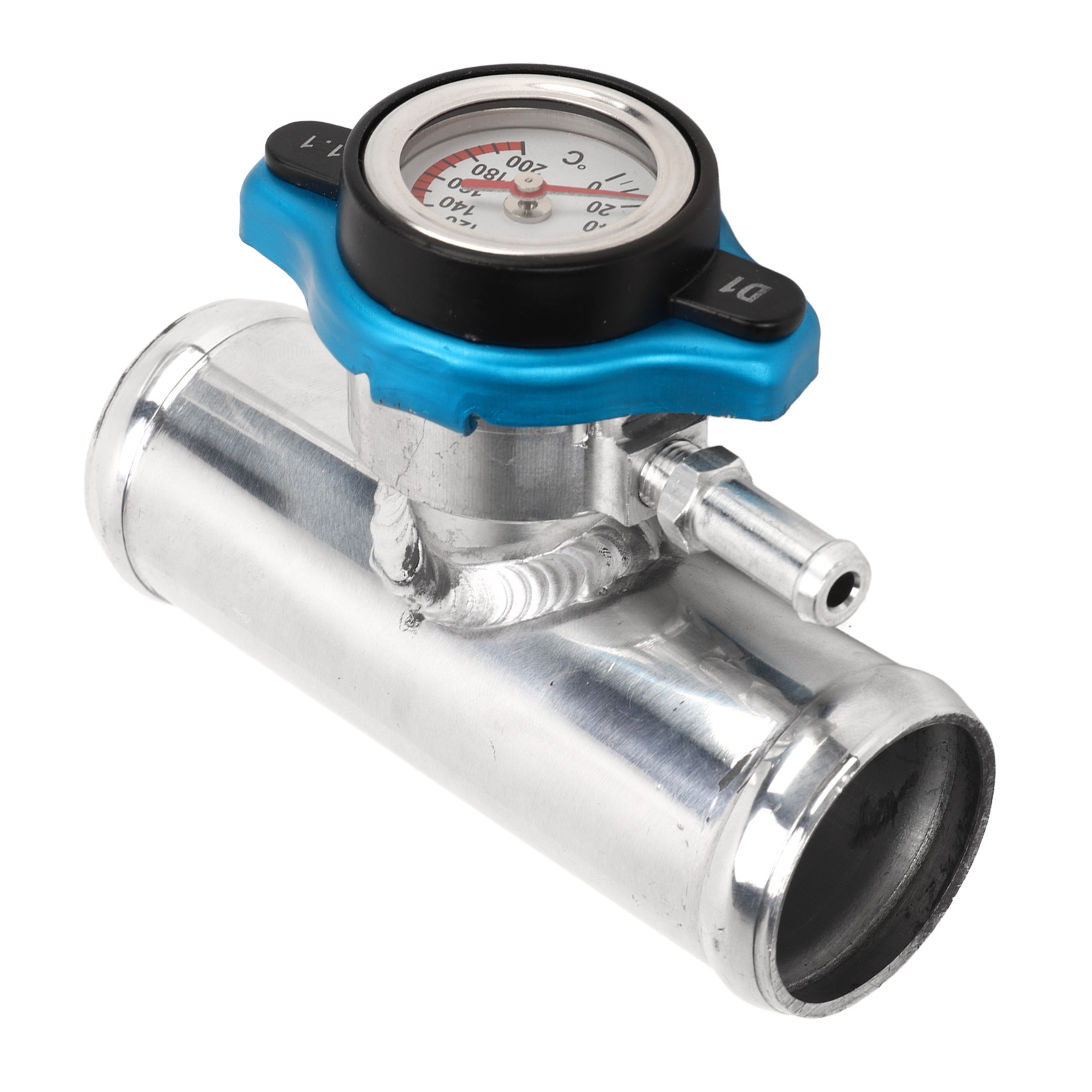 38 Mm 1-1/2 Zoll Außendurchmesser Kühlereinfülldeckel Mit Temperaturanzeige, Poliertes T6061 Aluminium, Für Autos Und Fahrzeuge.