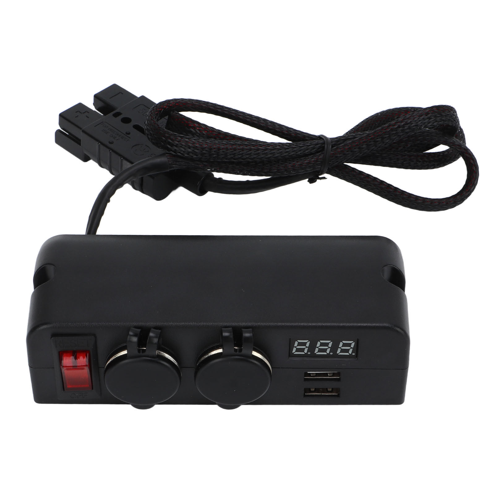 2-port-usb-autoladegerät, Zigarettenanzünderadapter Mit Digitaler Spannungsanzeige, 12v/24v-steckdose, Akkuladekit, Led-bildschirm, 2 Usb-anschlüsse