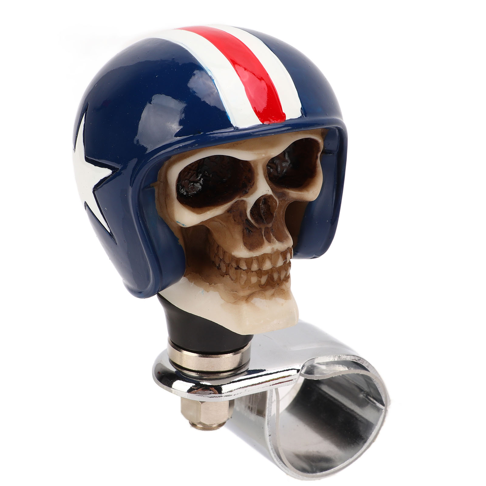 Blauer Totenkopf-lenkradknauf, Universeller Lenkgriff Für Lkw, Traktor, Boot, Spinner