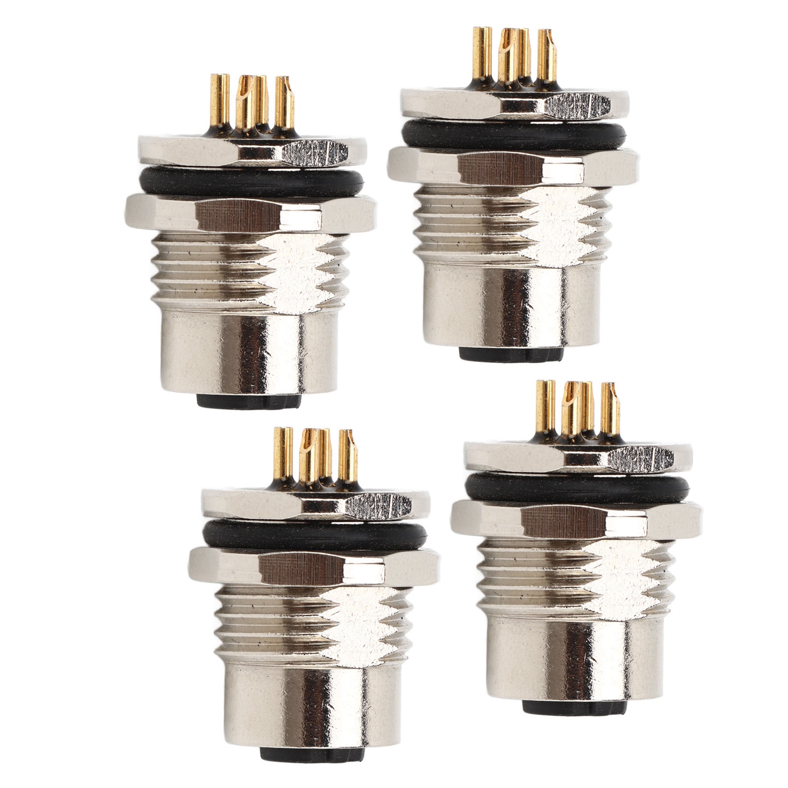 Typ D 4-poliger M12-buchsen-chassisstecker, Uv-beständig, Für Sensoren, Aktoren, Motoren Und Schienenfahrzeuge.