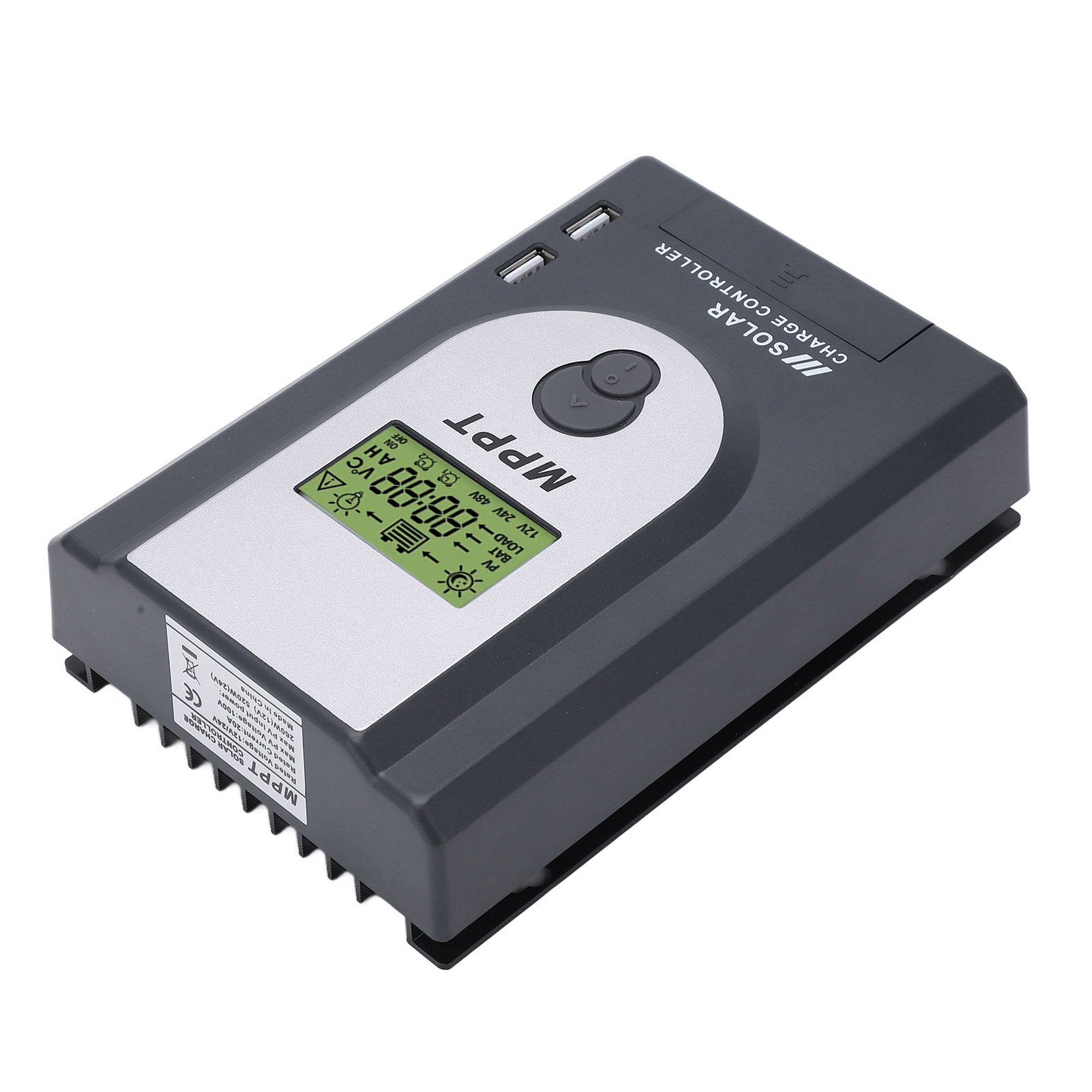 12v/24v 10a Mppt-solarladeregler, Einstellbare Parameter, Zwei Usb-anschlüsse, Intelligenter Solarmodul-controller