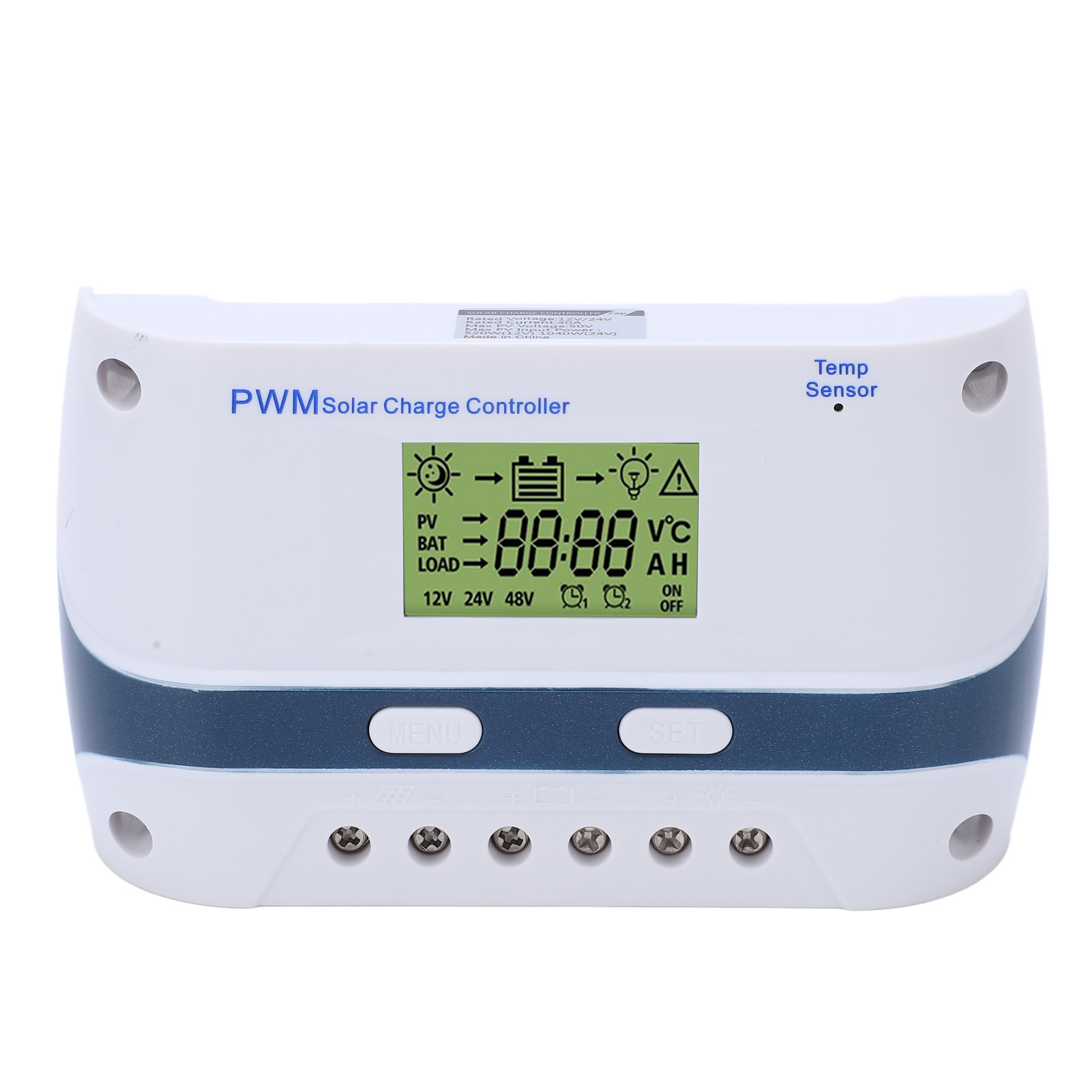 12v/24v 40a Pwm-solarladeregler Mit Lcd-bildschirm Und Usb-ausgang, Wasserdichter Solarpanel-spannungsregler