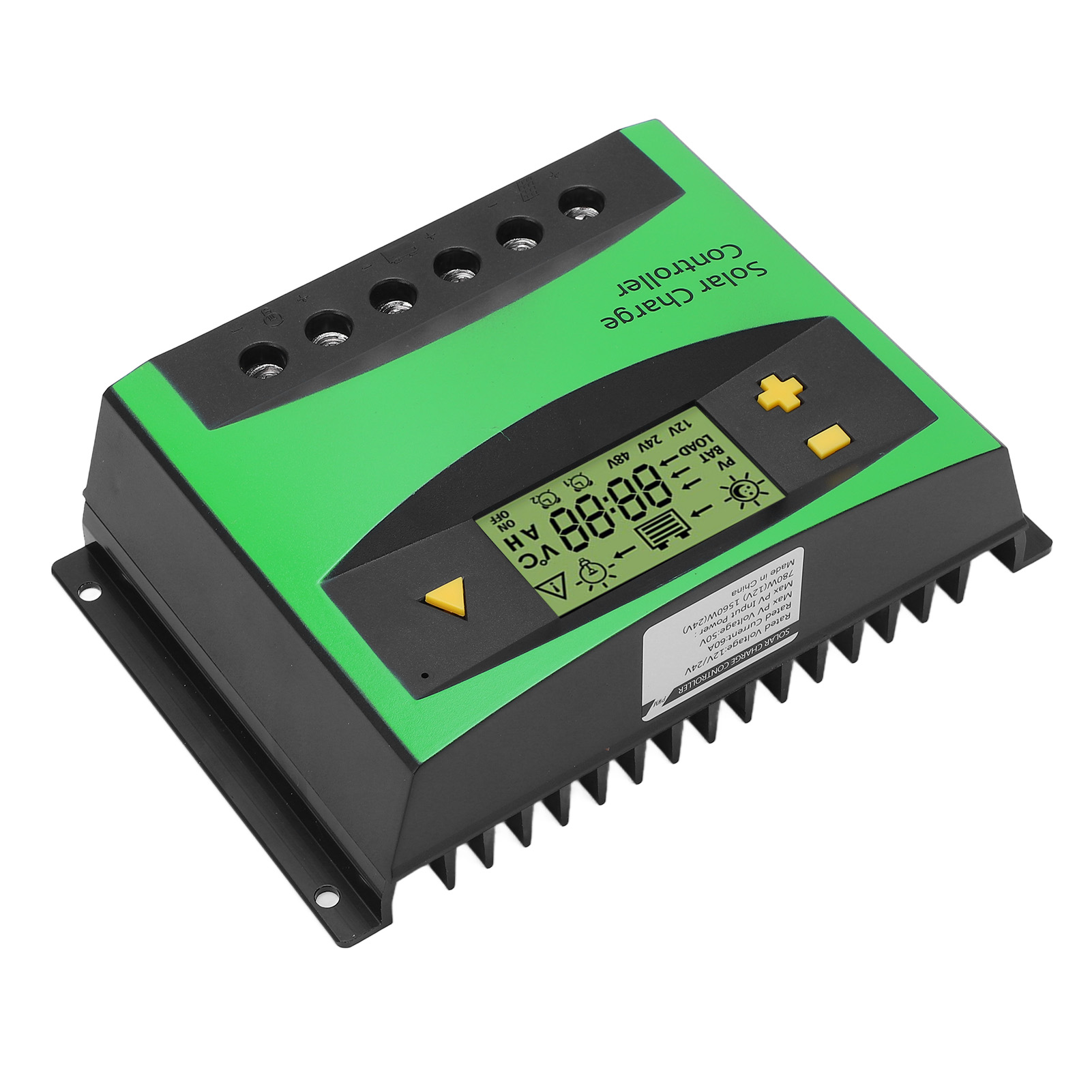 60a 12v/24v Pwm-solarladeregler Mit Lcd-display, Batterieregler Für Wohnmobil Und Haushalt