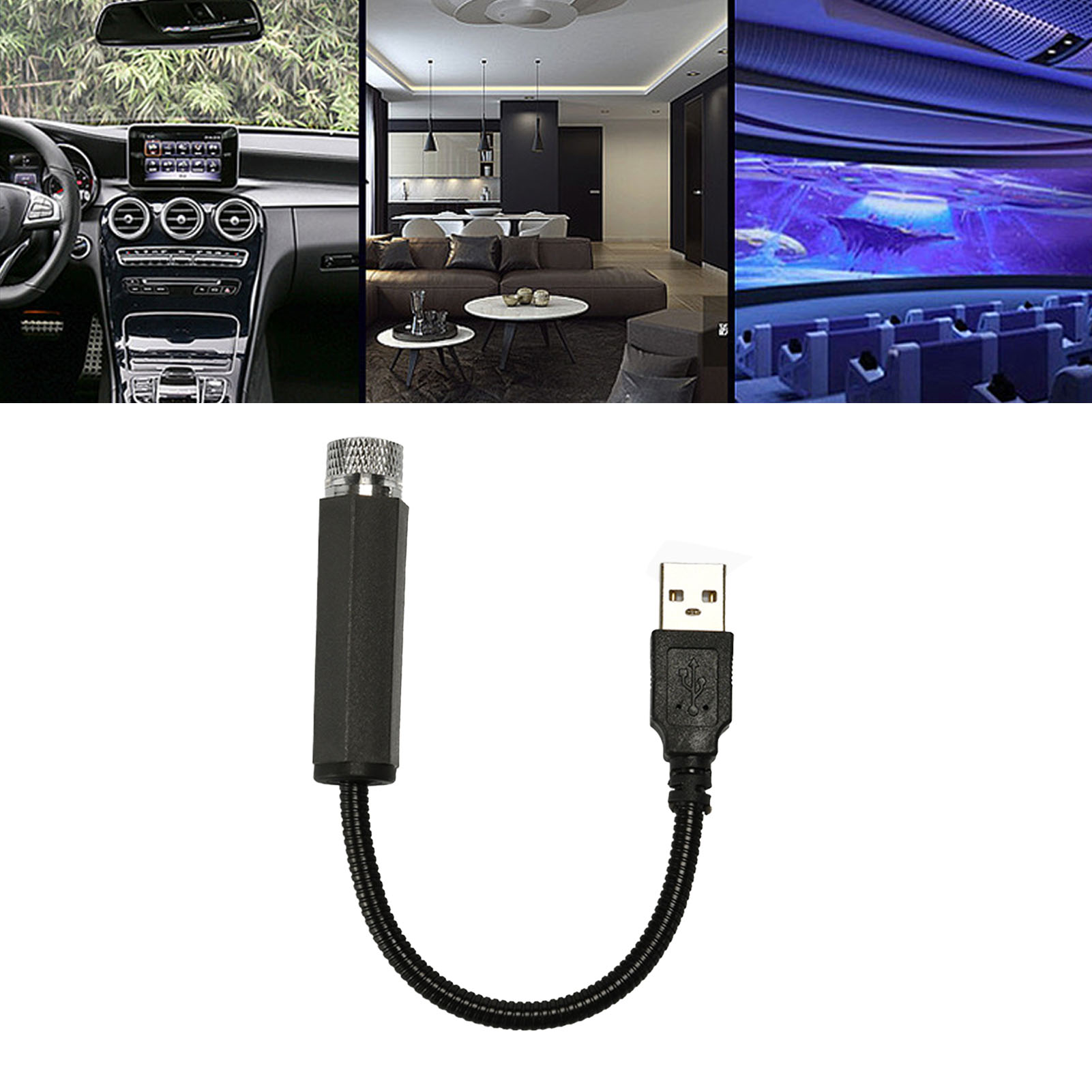 Usb-led-sternenprojektor Fürs Auto, Romantisches Tragbares Nachtlicht, Auto-deckenleuchte Mit Ambientebeleuchtung, Stimmungsleuchte Fürs Fahrzeug