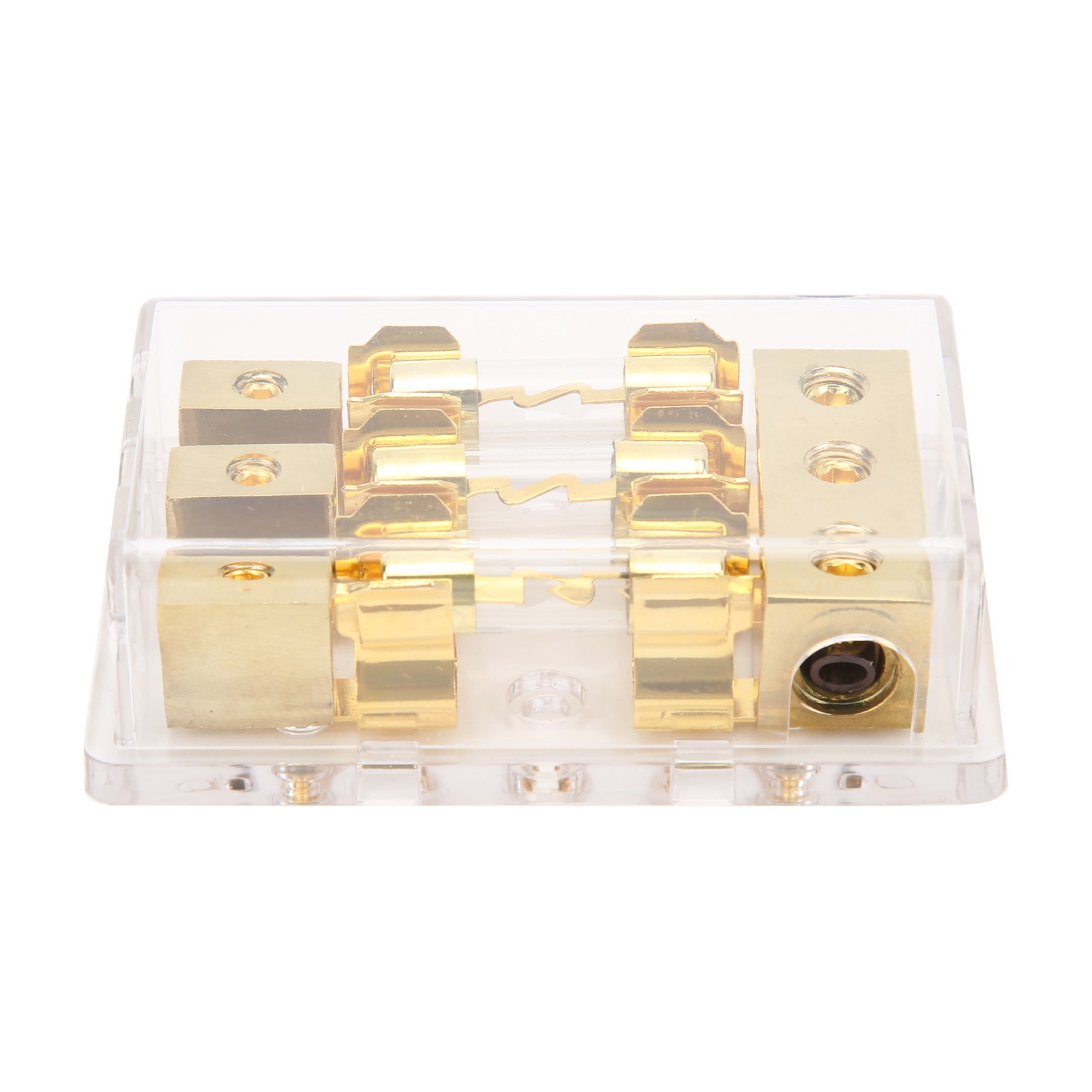 60-a-stromverteiler Mit Sicherungshalter, 1 X 0ga-eingang Und 3 X 4ga-ausgänge, Wasser- Und Staubdicht, Für Auto, Lkw, Boot Und Audiosystem