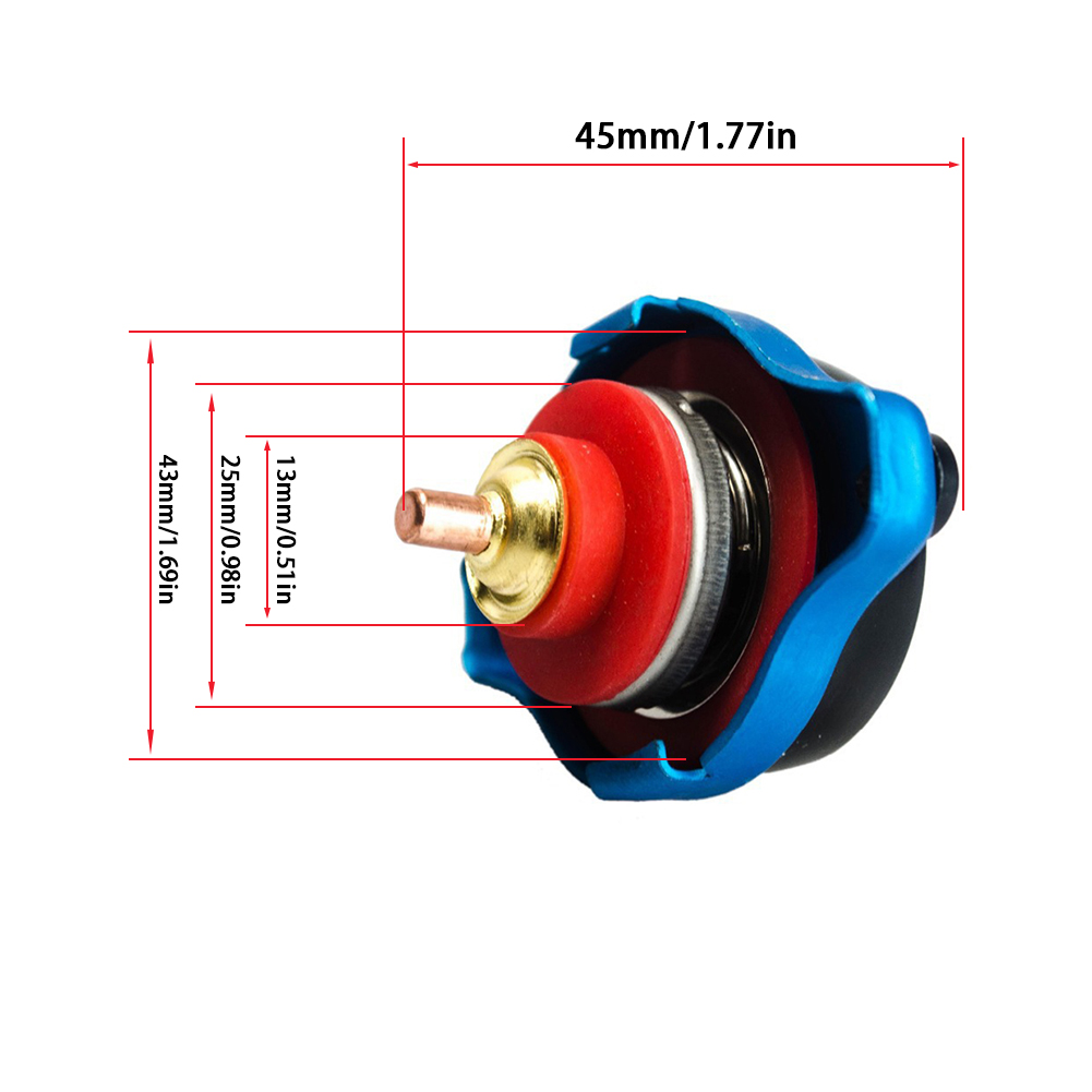 Autokühler Mit Temperaturanzeige 0,9/1,1/1,3 Bar, Kühlerabdeckung, Thermostatische Wasserstandsanzeige Für Autos