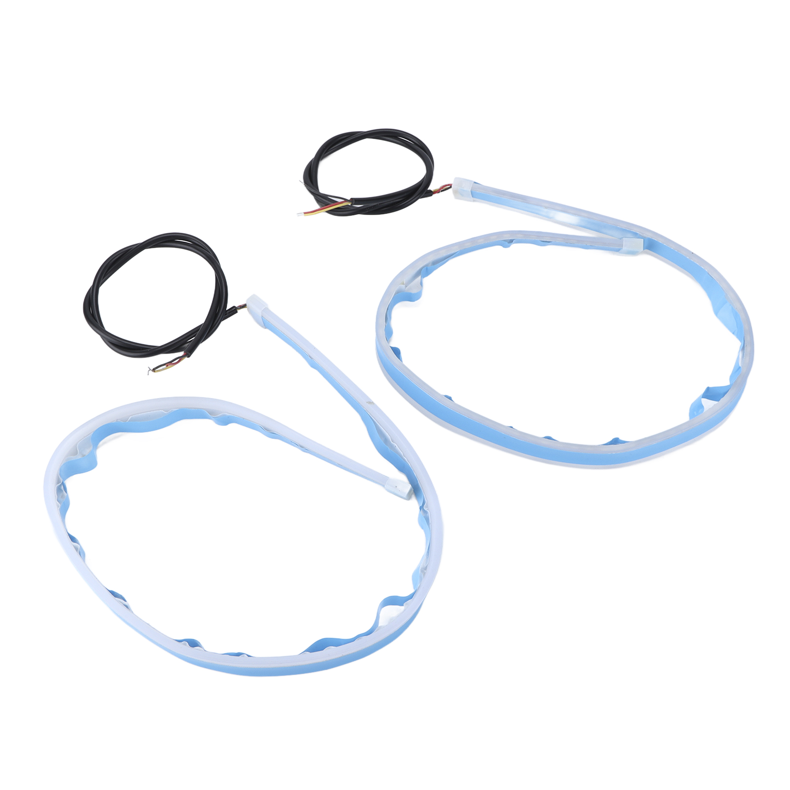 Set Mit 2 Led-streifen, 60 Cm Flexibel, Tagfahrlicht Mit Blinkern, Zweifarbig (weiß/gelb), 12 V, Kfz-zubehör