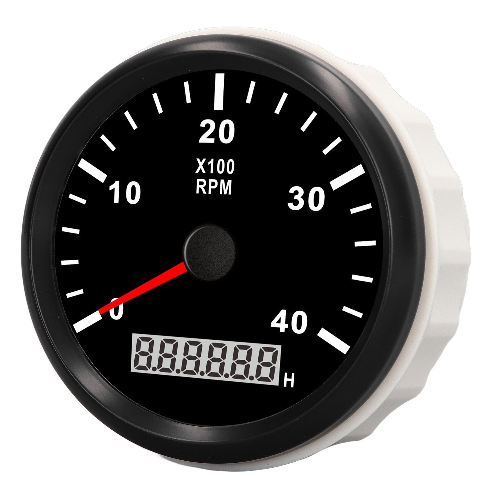 85-mm-drehzahlmesser (0–4000 U/min) Mit Betriebsstundenzähler (0–99999,9 H), Ip67 Wasserdicht Und Beschlagfrei, Rote Hintergrundbeleuchtung, Für Auto, Lkw, Boot