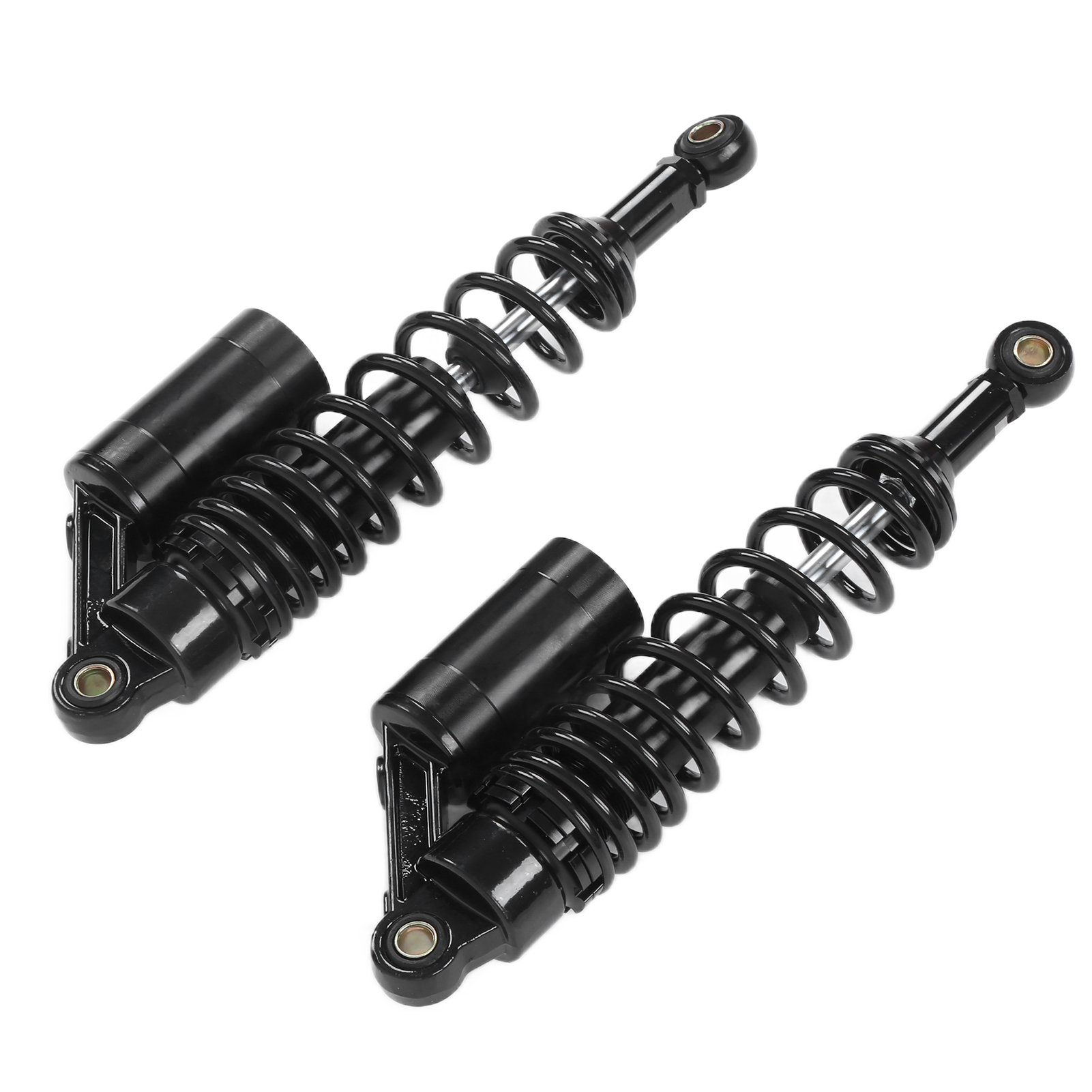 Paar 340-mm-motorradstoßdämpfer, Hinterradaufhängung Mit Universalfedern Für Atv Und Suv, Schwarz