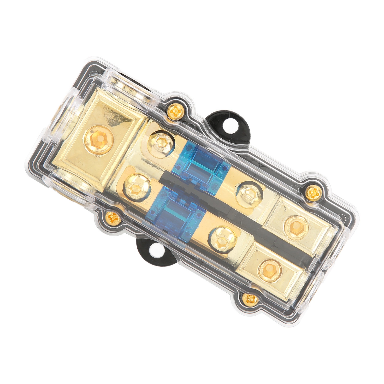 60a Stromverteilerblock Mit 1 Eingang Und 2 Ausgängen, Hitzebeständigem Sicherungshalter Für Autoverstärker, Autoradio-splitter.