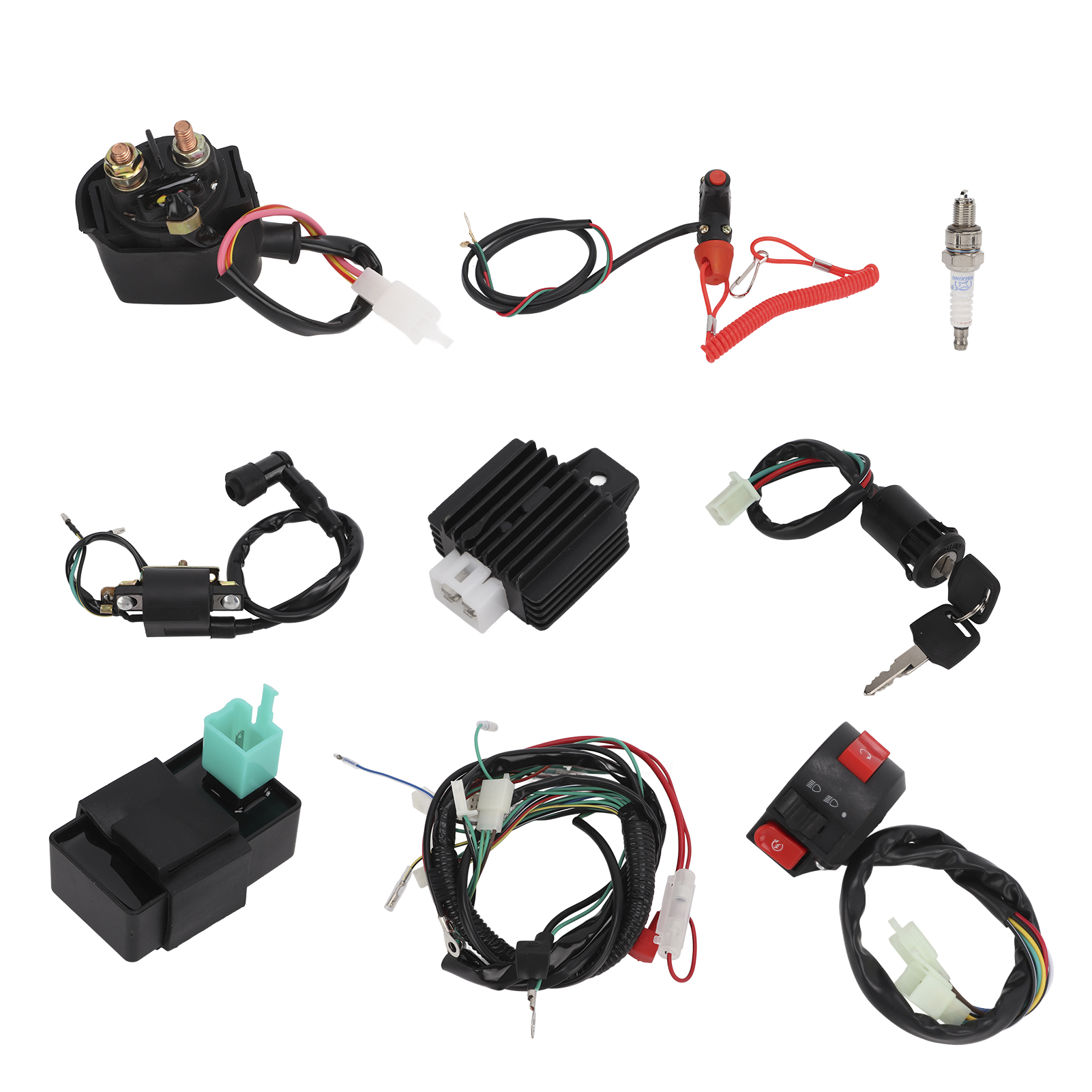 Elektrischer Kabelbaum Mit Regler, Zündkerze Und Cdi Für 50cc 70cc 90cc 110cc 125cc 4-takt Quad, Komplettset.