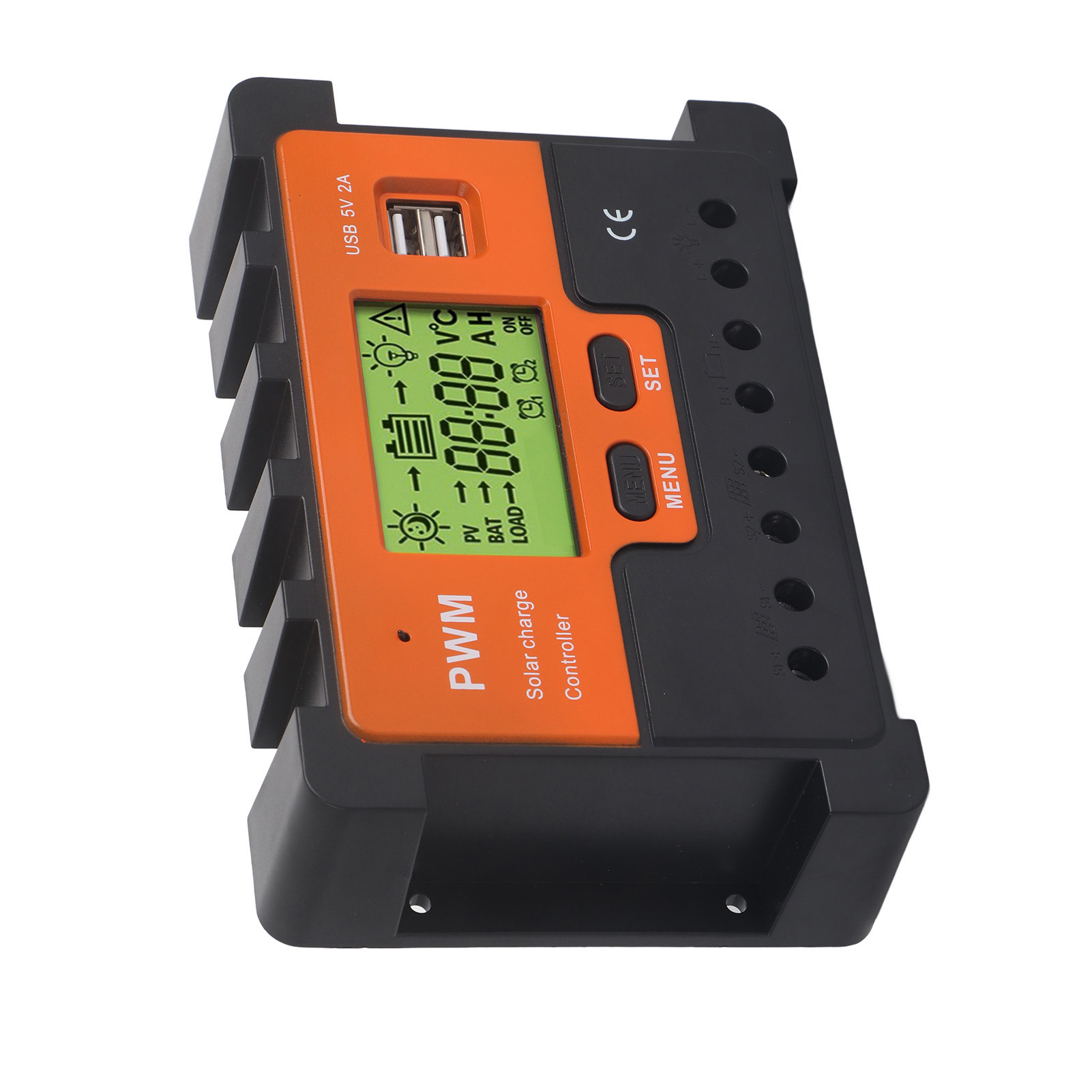 50a Pwm Solar-laderegler 12v 24v 48v, Manueller Solar-laderegler, 3-stufiges Ladegerät Mit 2 X 5v Usb-anschlüssen Für Wohnmobile Und Freizeitfahrzeuge